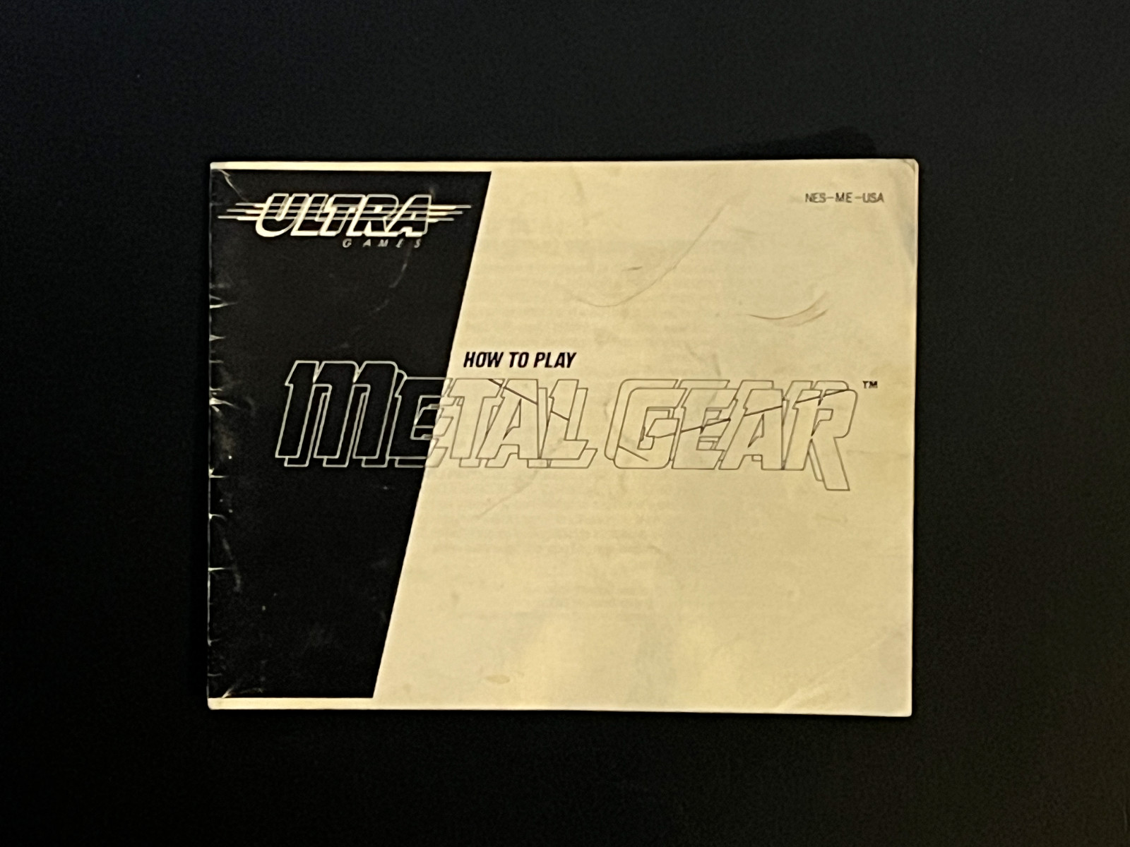 Metal Gear NES Manual Only Original Nintendo Konami Hideo Kojima Authentic