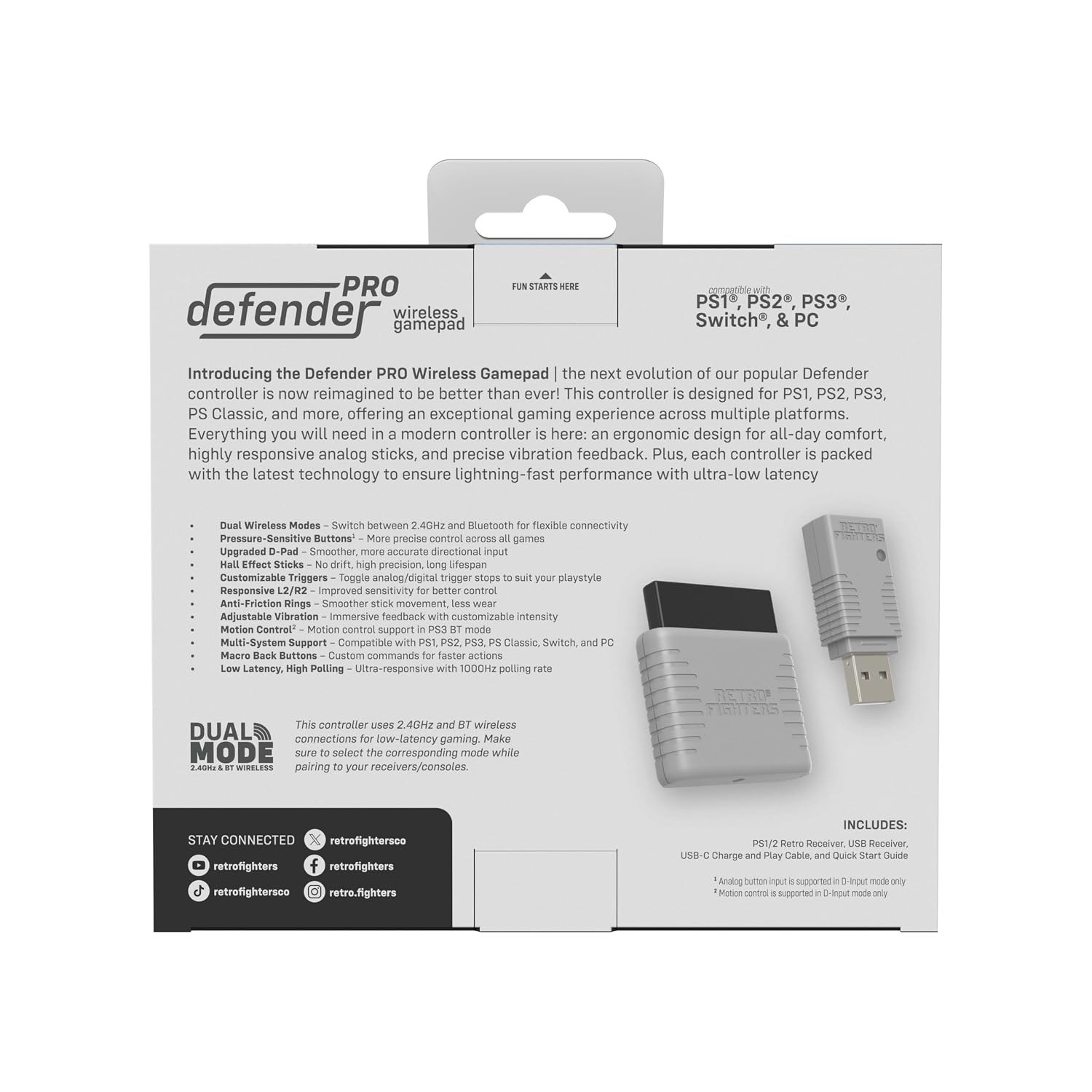 Retro Fighters Defender Pro – Classic Gray