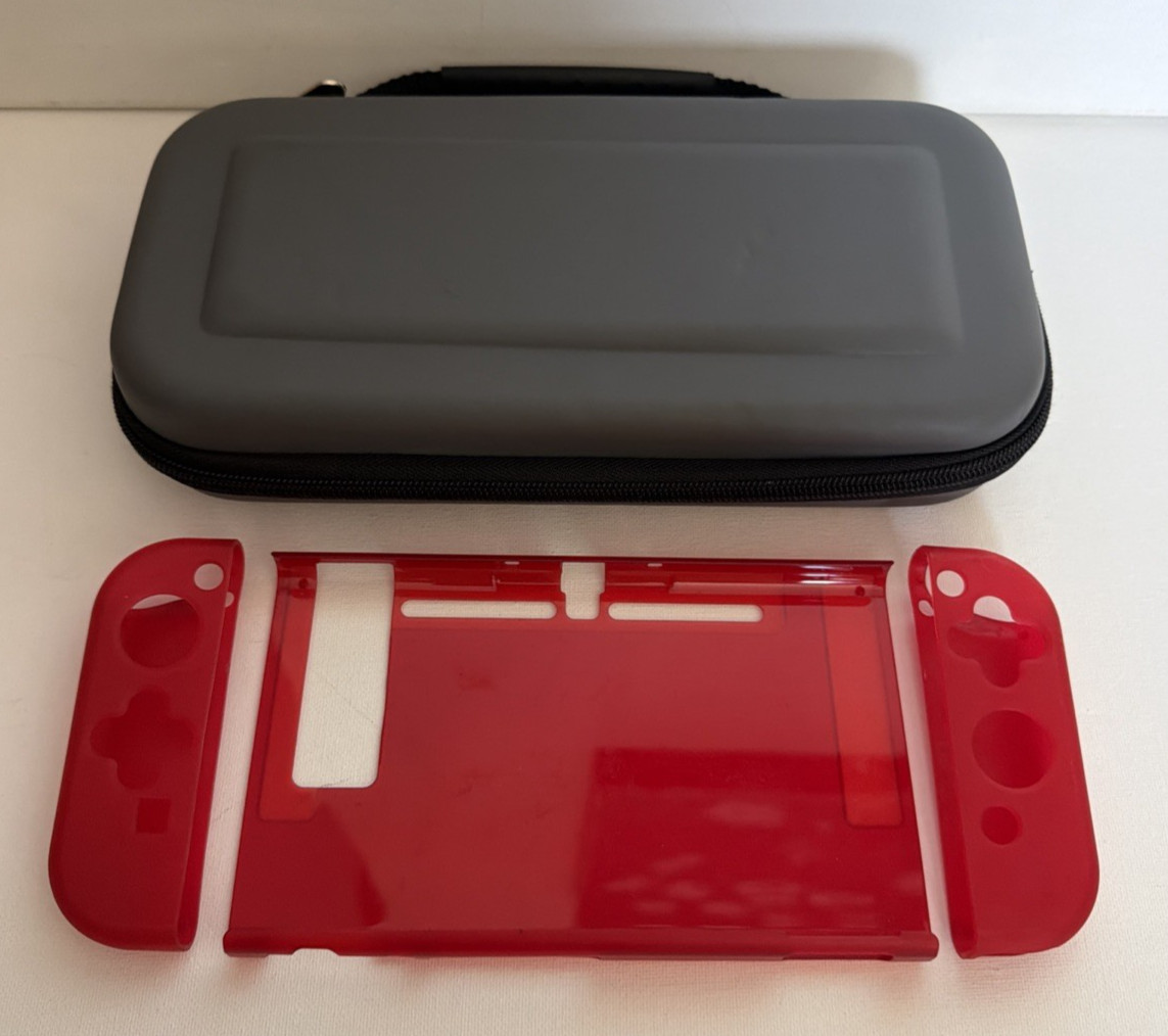 Nintendo Switch Hard Shell Carrying Case Bundle w/ Wolfe Slim Shell Case