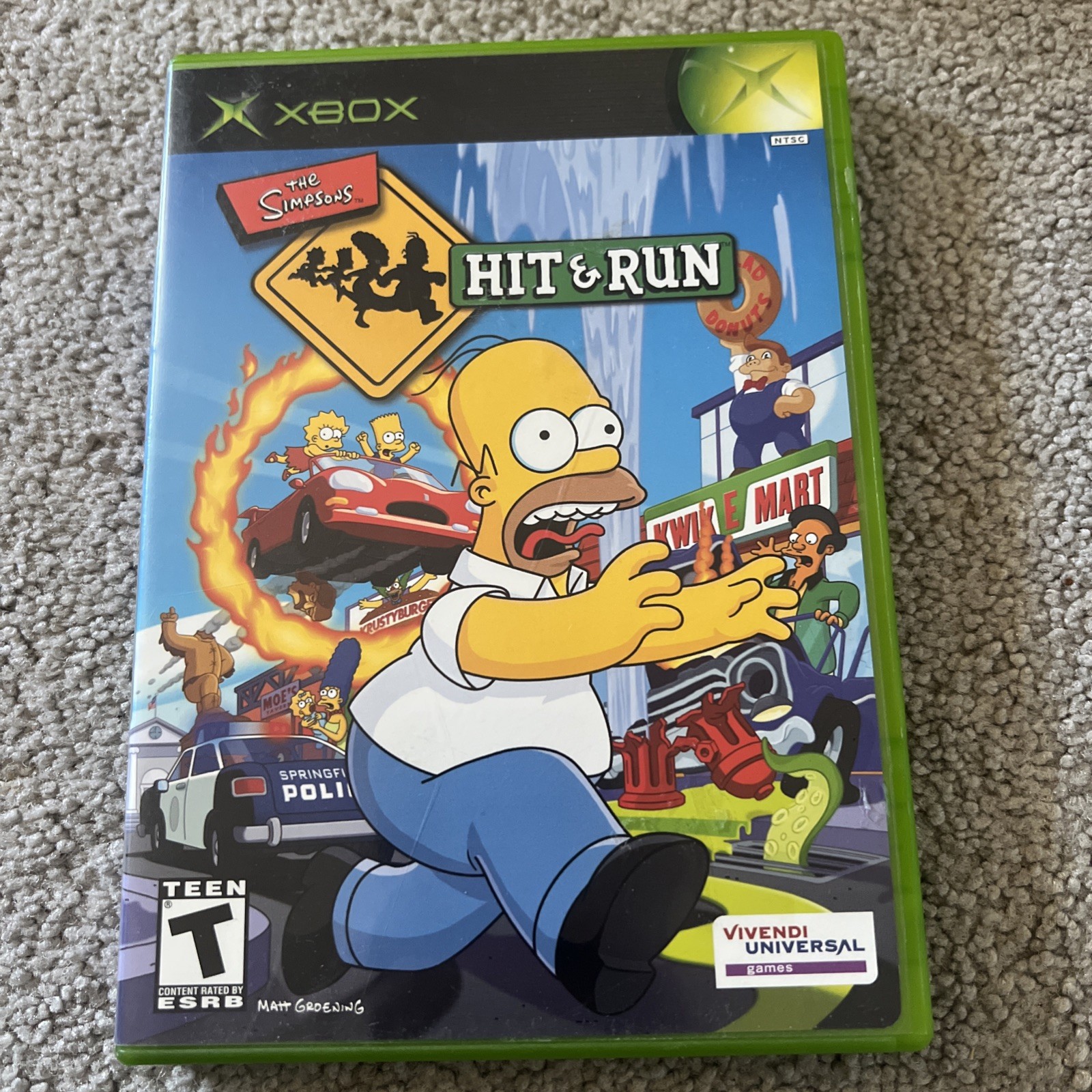 The Simpsons: Hit & Run (Microsoft Xbox, 2003) Case & Cover Art Only – No Game