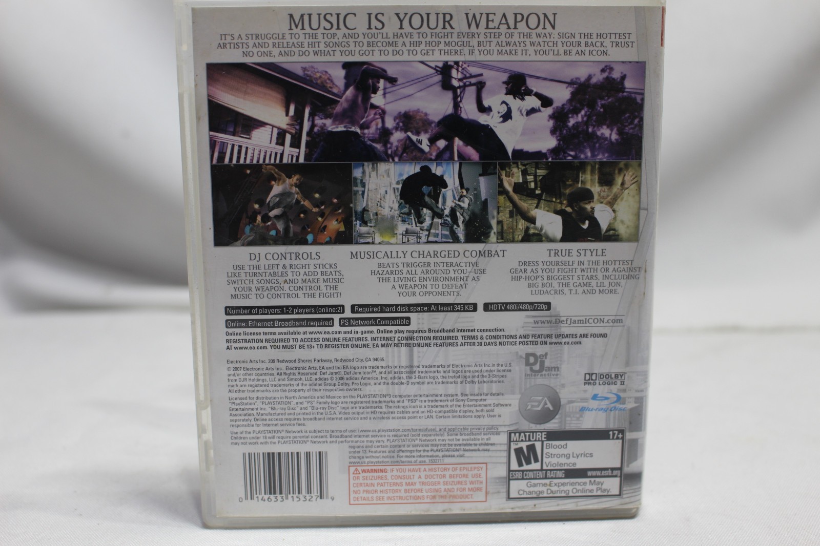 Def Jam: Icon (Sony PlayStation 3 / PS3, 2007) Clean, w/ Manual, FAST/FREE SHIP