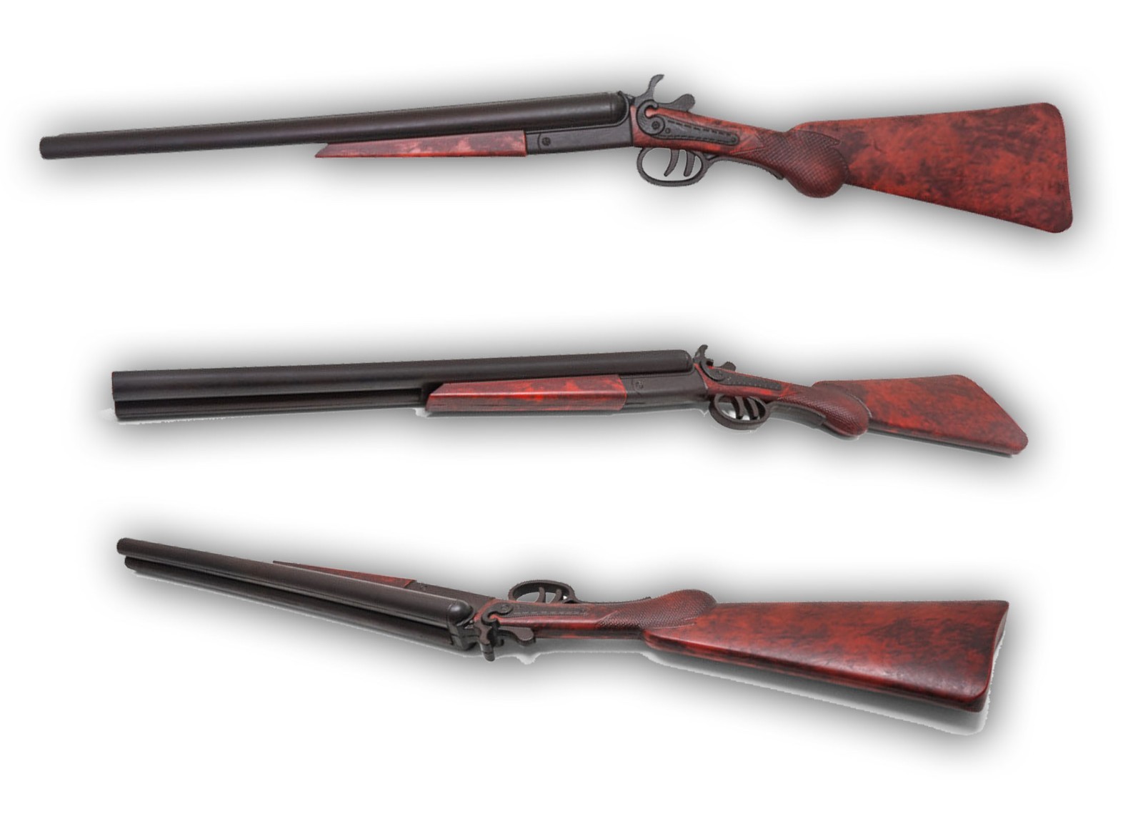 43″ Western Double Barrel Shotgun Replica foam Gun Cosplay Costume Prop Collect