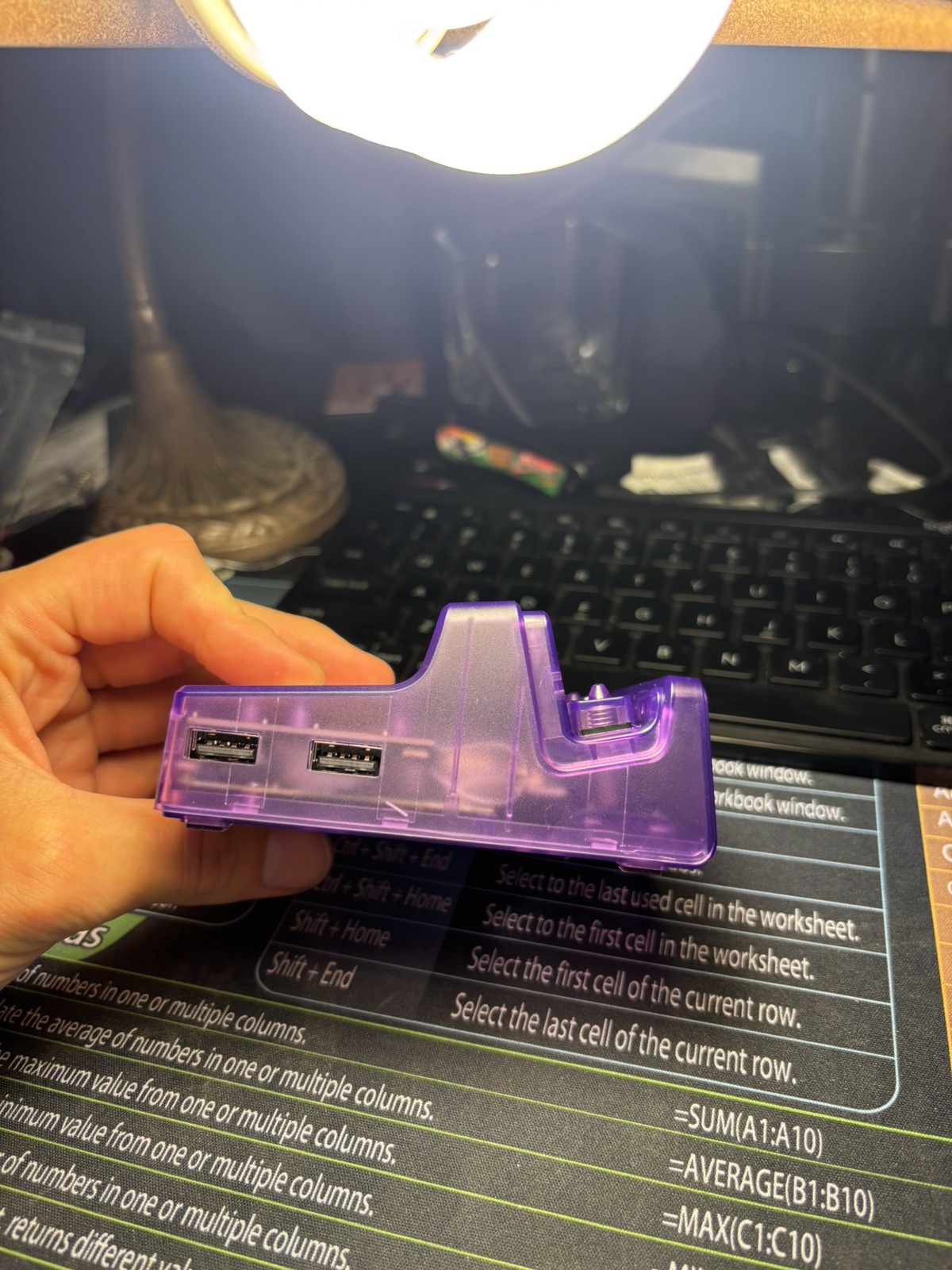 Transparent Purple Nintendo switch OLED