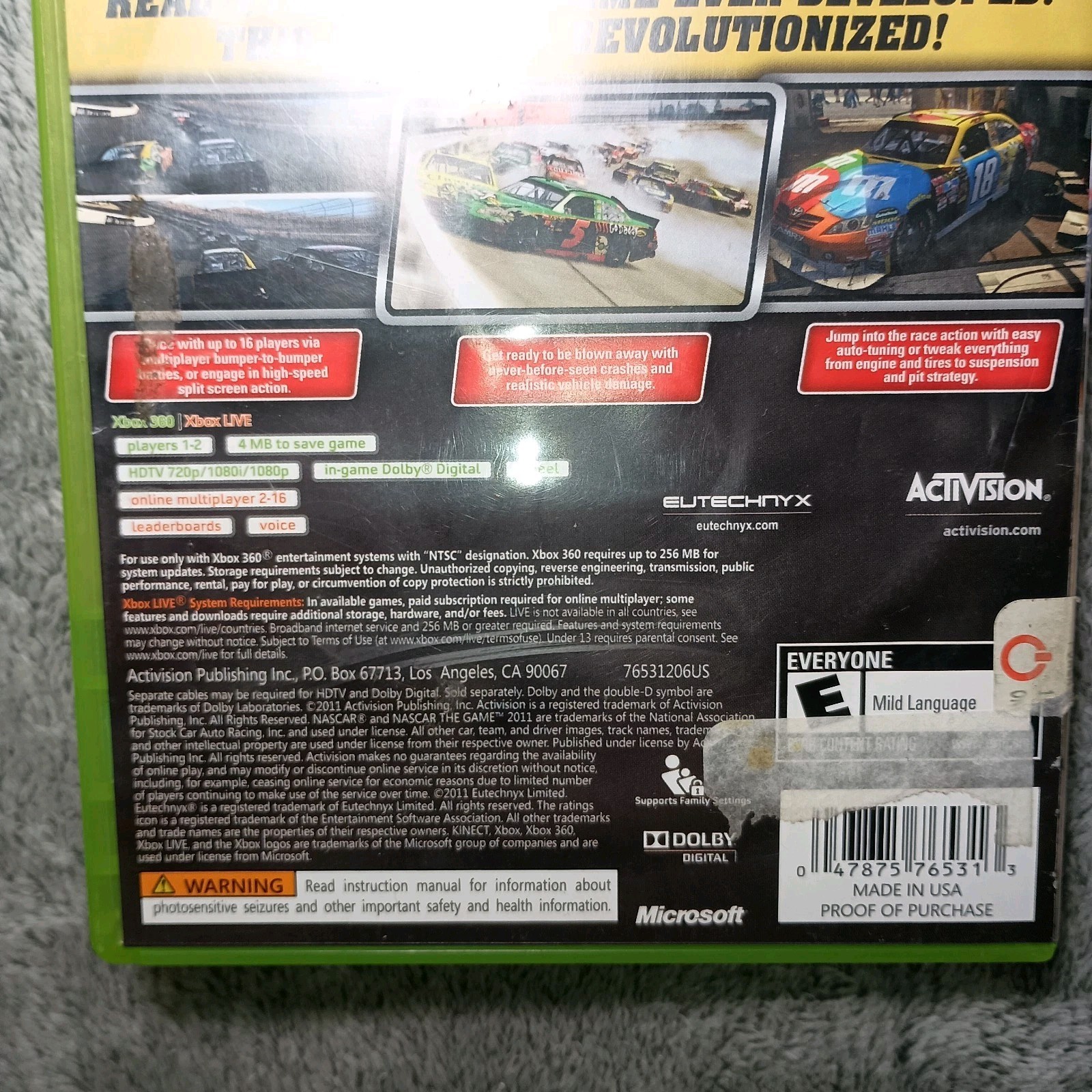 NASCAR The Game 2011 Xbox 360 – Complete In Box W/ Manual CIB Tested Video Game