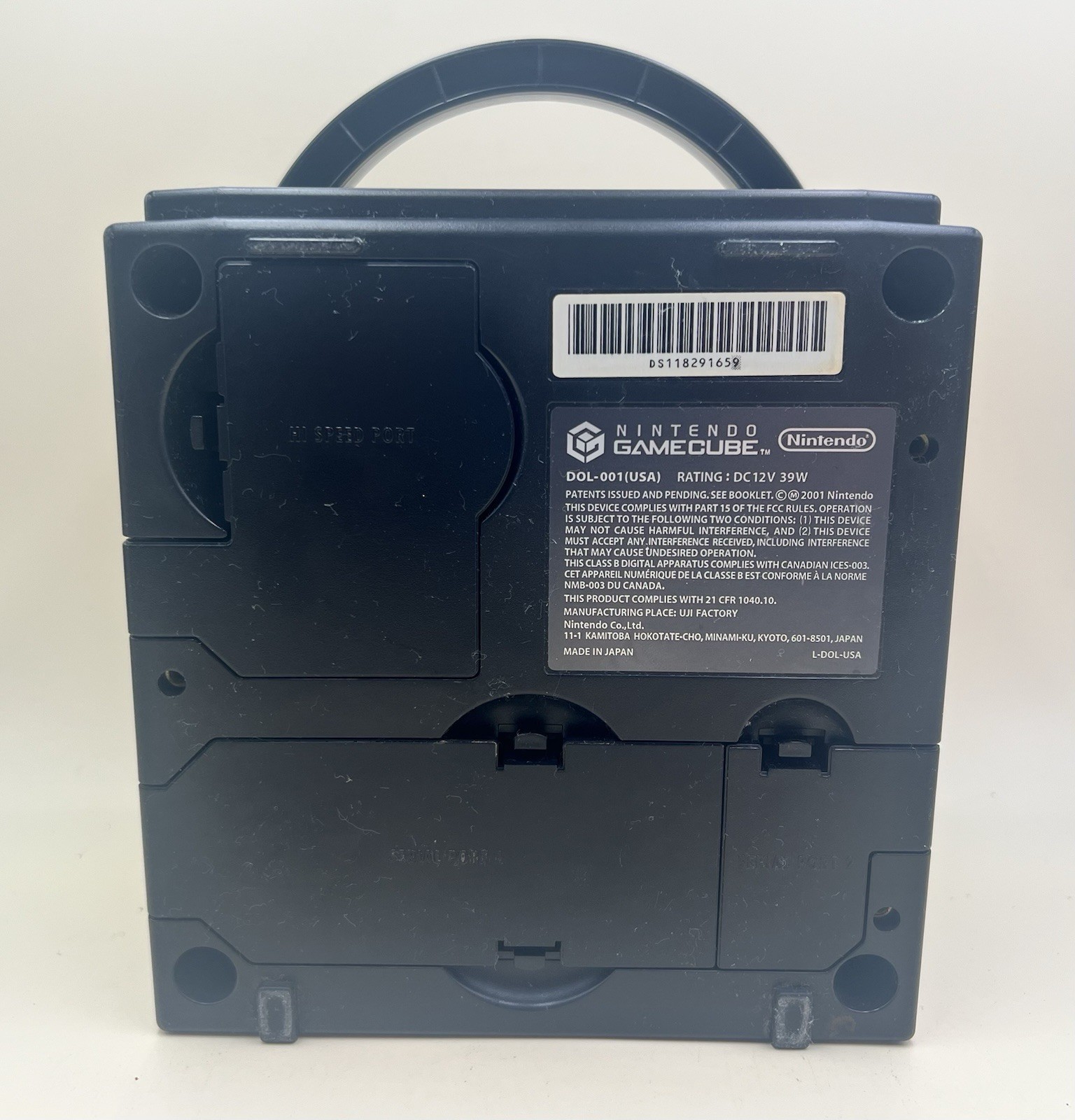 Nintendo GameCube DOL-001 Black Bundle W/ Cords + NEW Controller + AC Adaptor