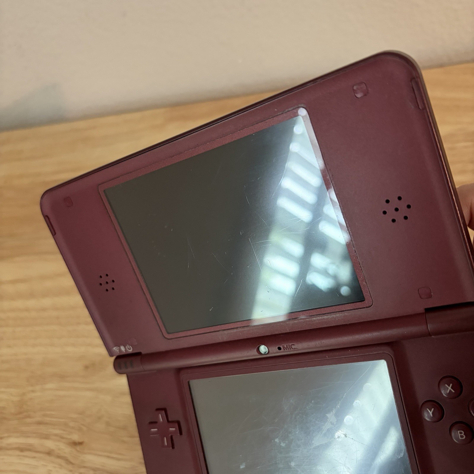 Nintendo DSi XL Console Red Burgundy Working – Dark Top Screen Edges See Photos