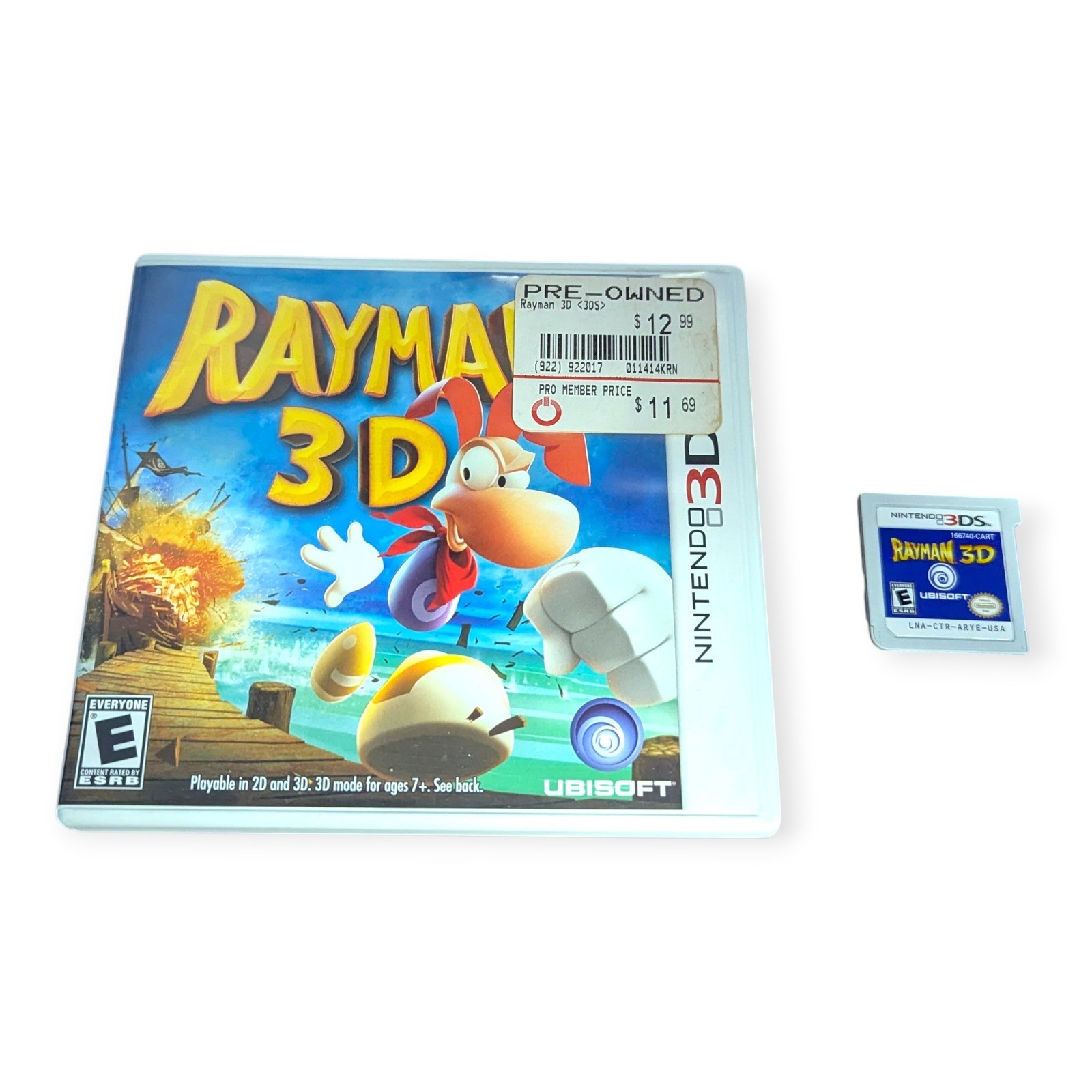 Rayman 3D Nintendo 3DS Game with Case and Cartridge