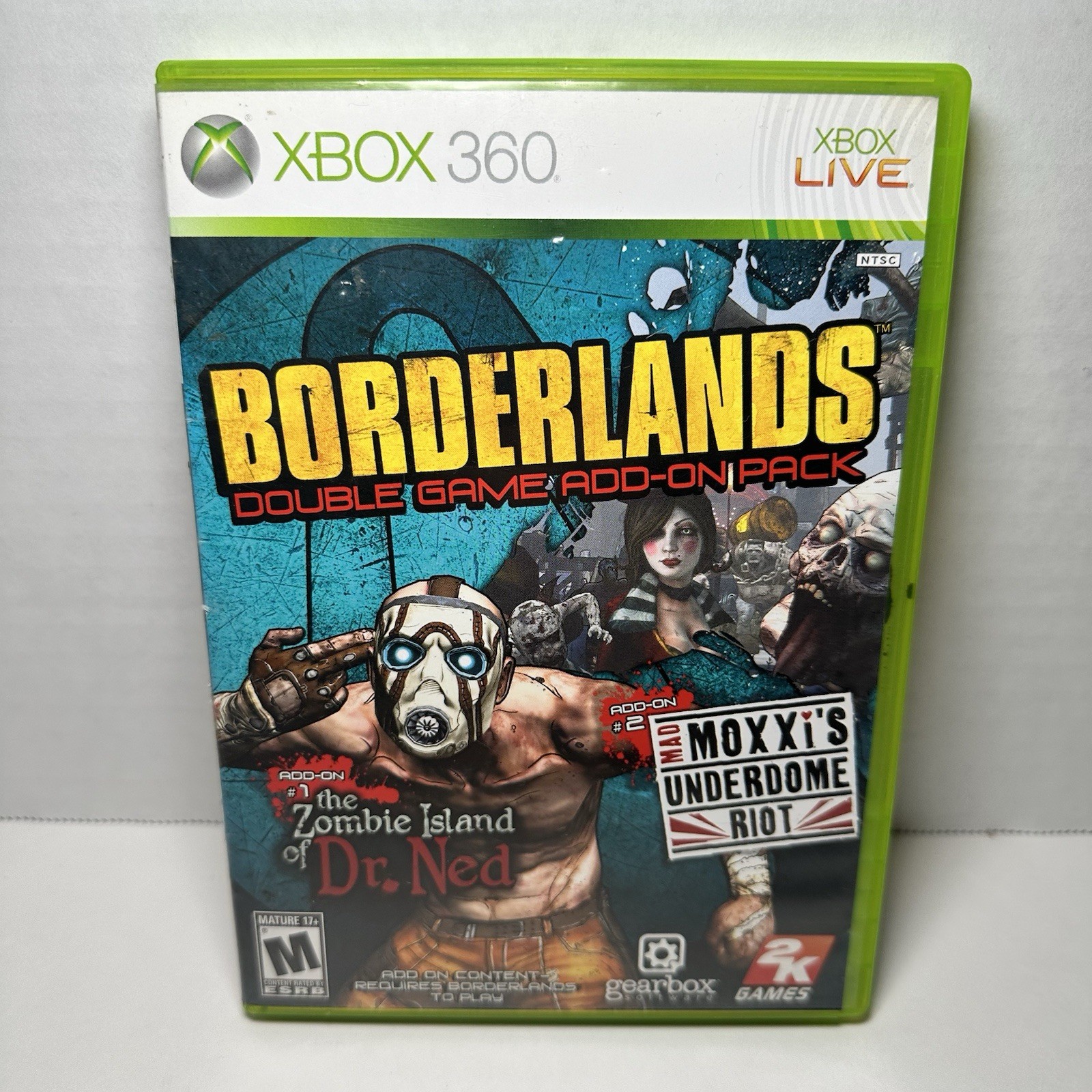 Borderlands Double Game Add-On Pack Zombie Island Mad Moxxi – Xbox 360 Complete