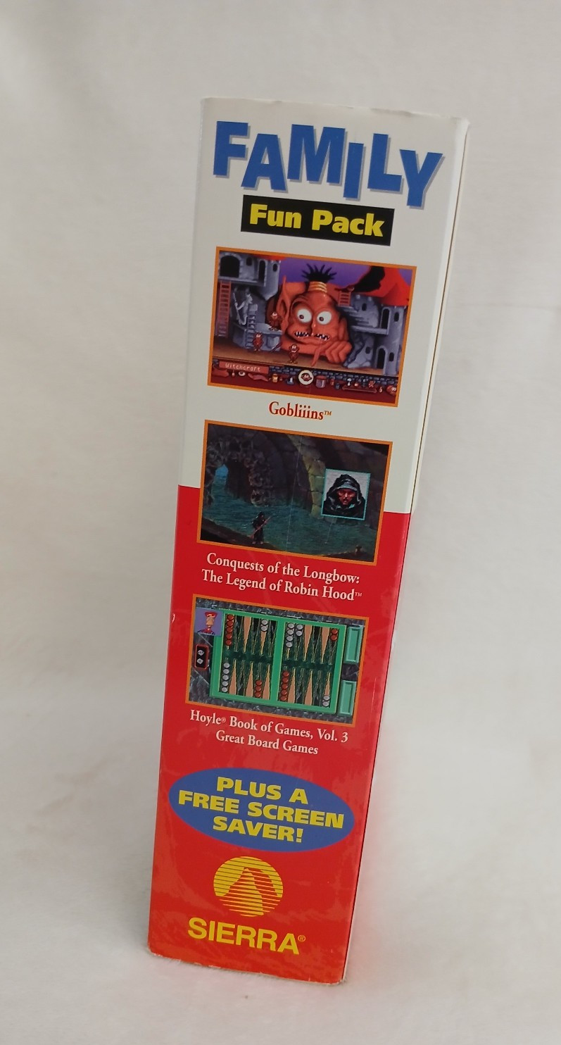 Vintage 1992 Sierra Family Fun Pack PC 3.5 Disk Big Box Gobliins Hints Longbow