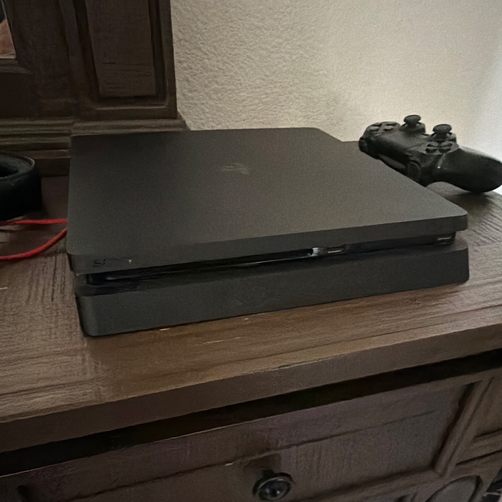 Sony PlayStation 4 Slim Original Black, 500GB with 1 Controller and Cables