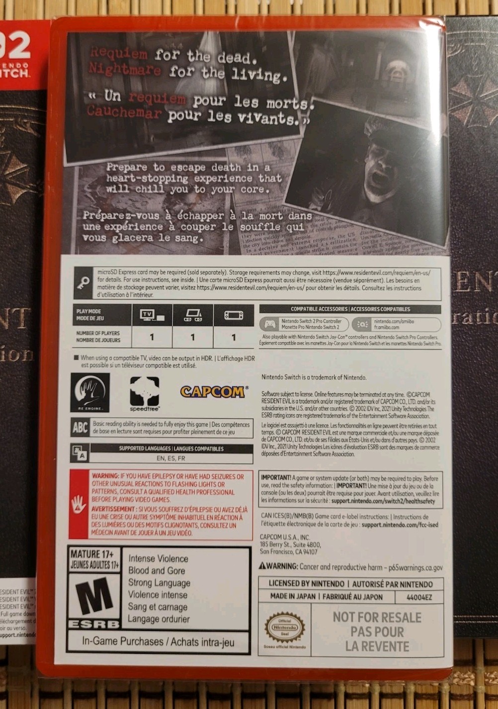 (Brand New, Sealed) Resident Evil Requiem Nintendo Switch 2 w/ Generations Box