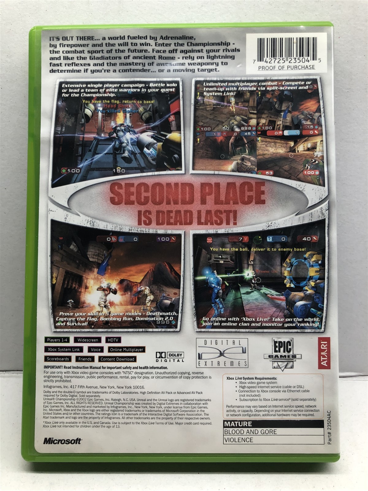 Unreal Championship (Microsoft Xbox, 2003) Complete Tested Working – Free Ship