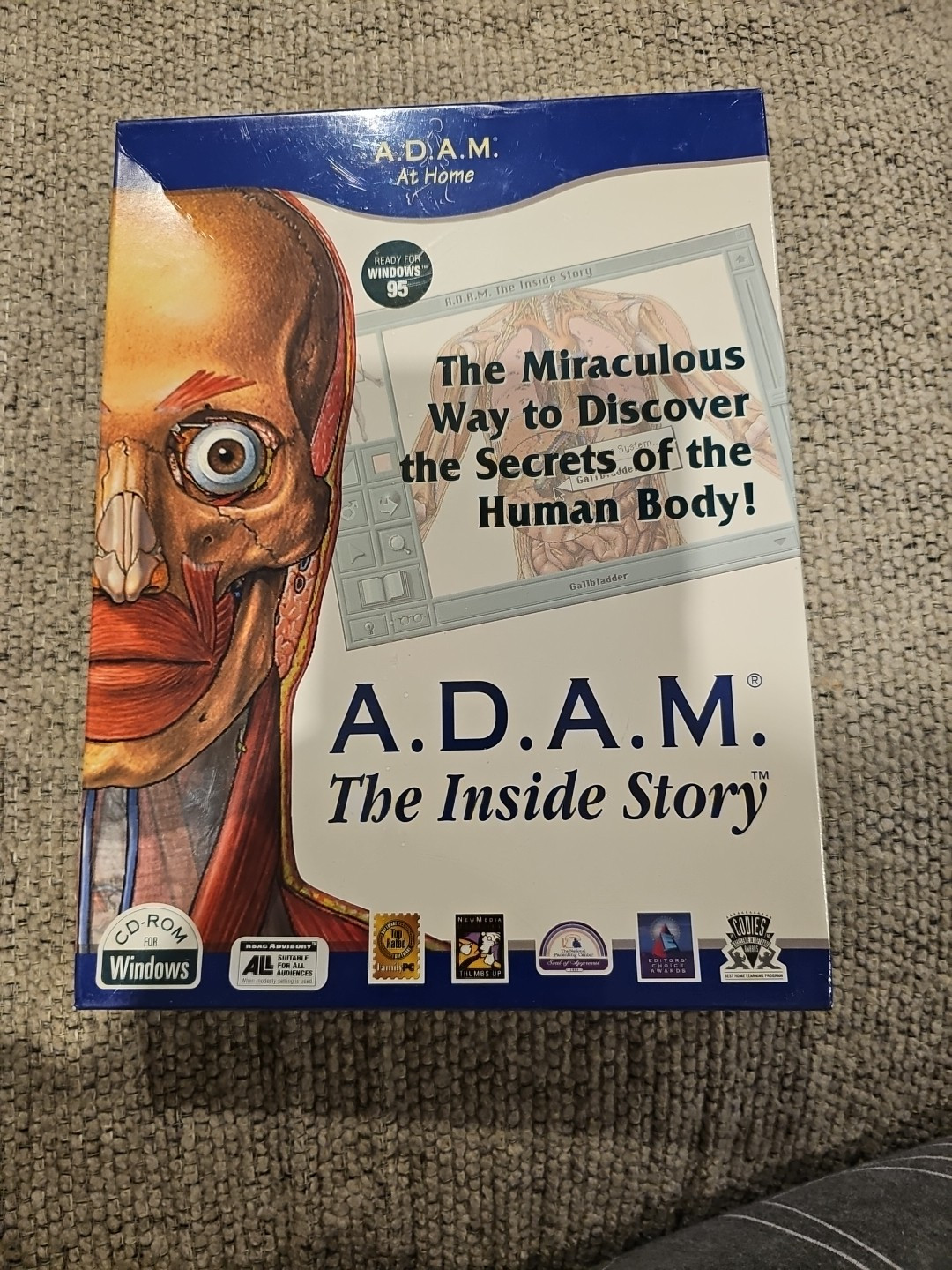 A.D.A.M.: The Inside Story (1995) Medical Instructional CD-ROM Sealed