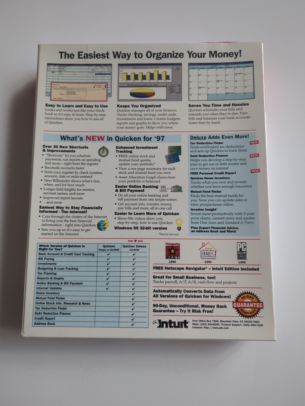 Sealed Quicken Deluxe 97 Windows Business Productivity Win 95 And Win 3.1 Ver