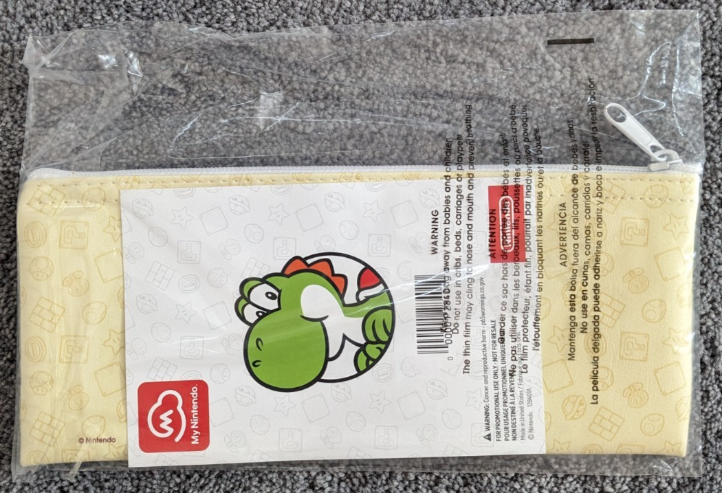 My Nintendo Rewards Switch Super Mario Yoshi Egg Zipper pouch bag