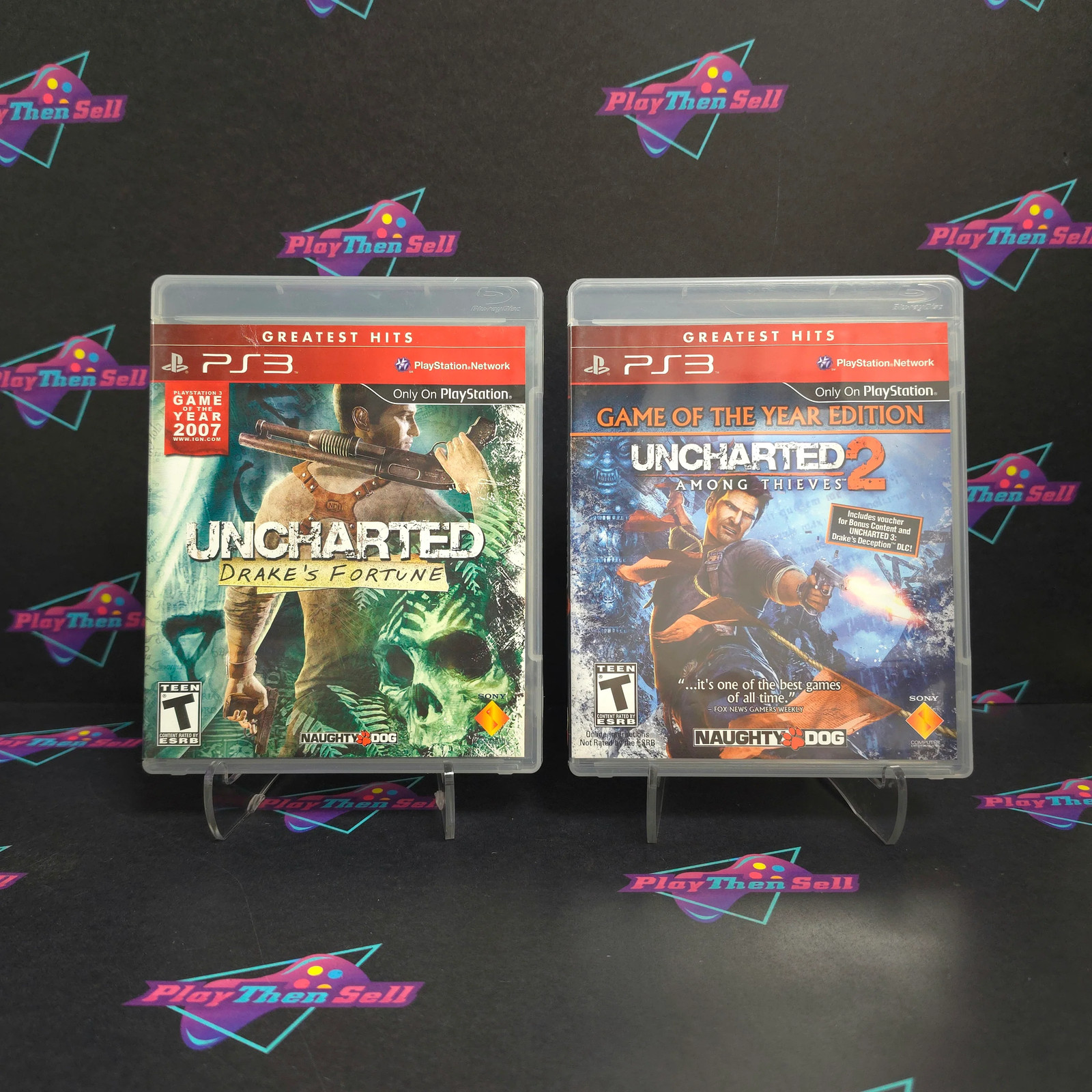 Uncharted Dual Pack PS3 PlayStation 3 GH Complete – Very Good – 1 Year Warranty