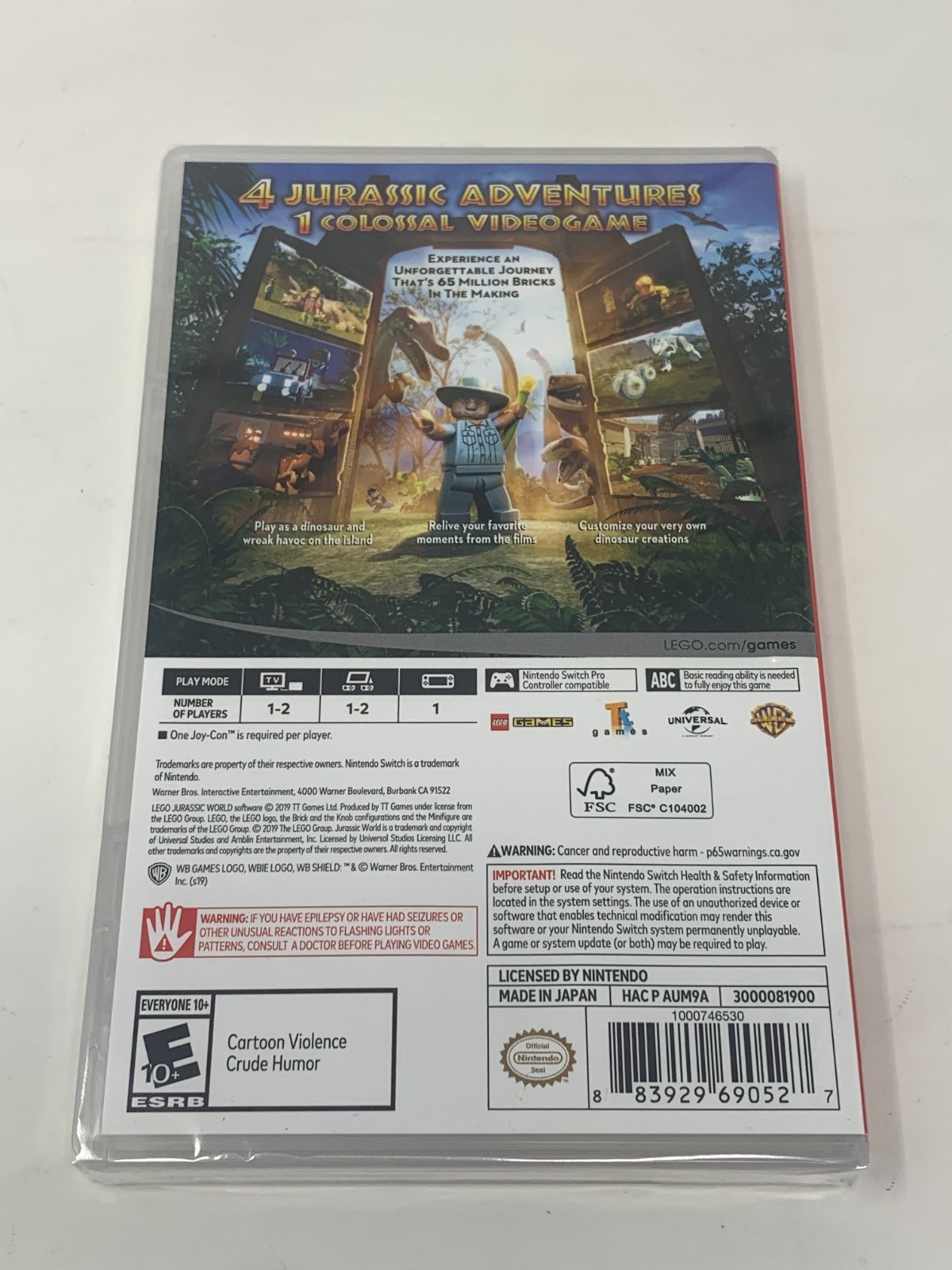 Lego Jurassic World – Nintendo Switch (BRAND NEW)