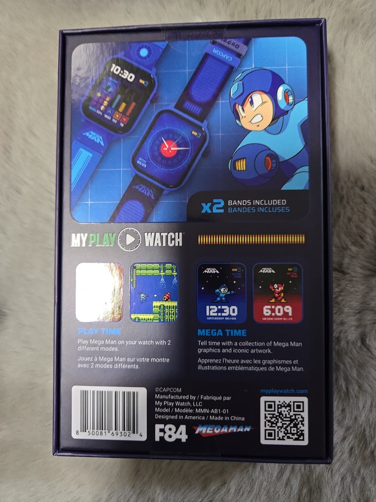 Mega Man Retro Play Watch Bundle with Bonus Band NEW