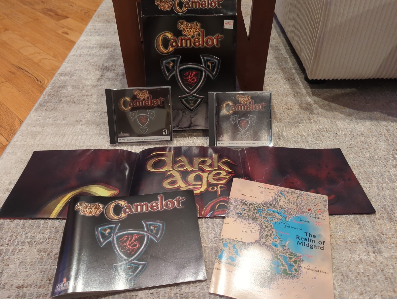 Dark Age of Camelot 2 Copies (PC, 2001) PC Big Box w/ Poster And Map
