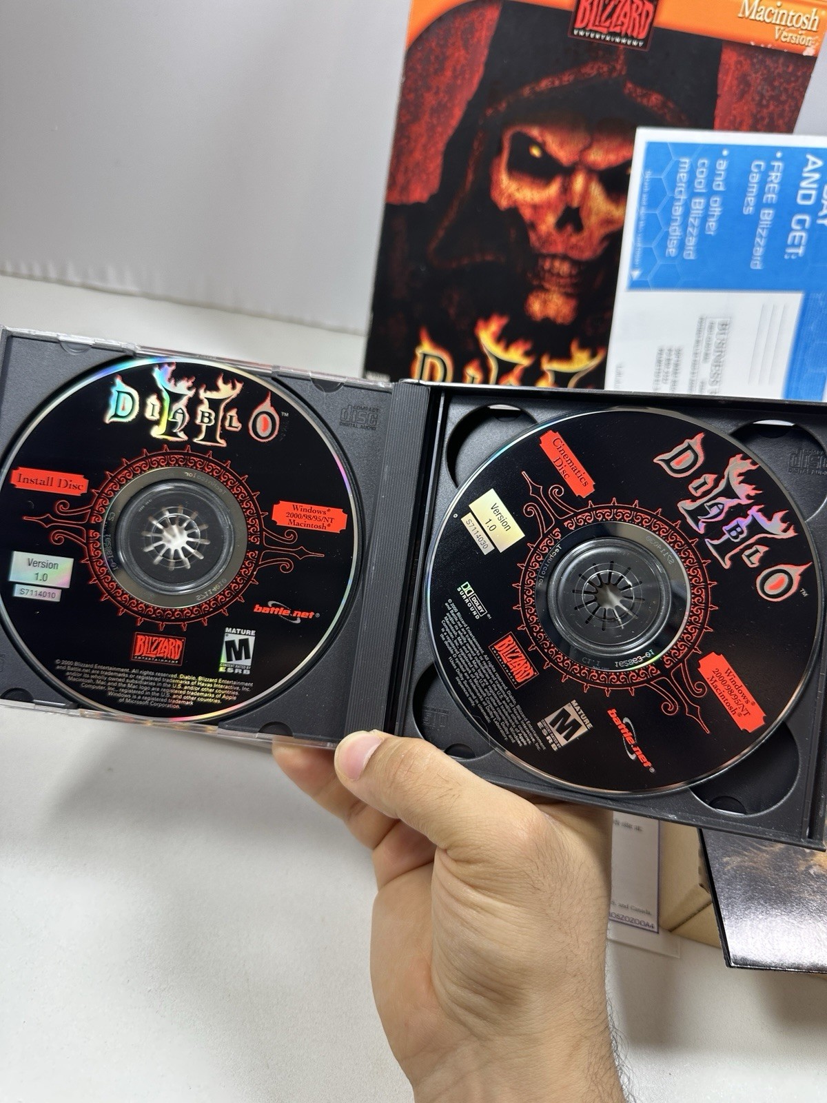 Diablo 2 and Lord of Destruction Expansion Box PC ROM Video Games Complete