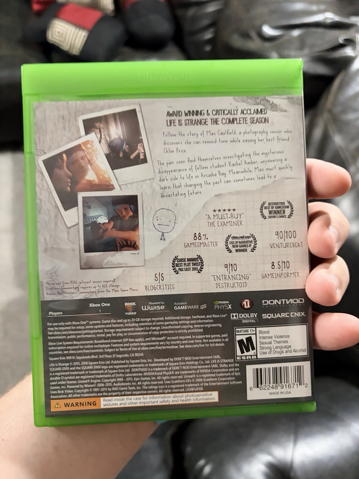 Life Is Strange (Microsoft Xbox One, 2016) In Original Case