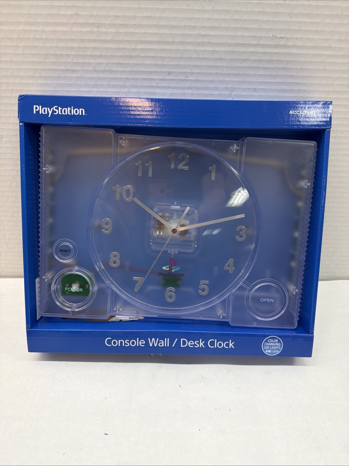 PlayStation PS1 Console Desktop or Wall Mount Clock With LED Lights