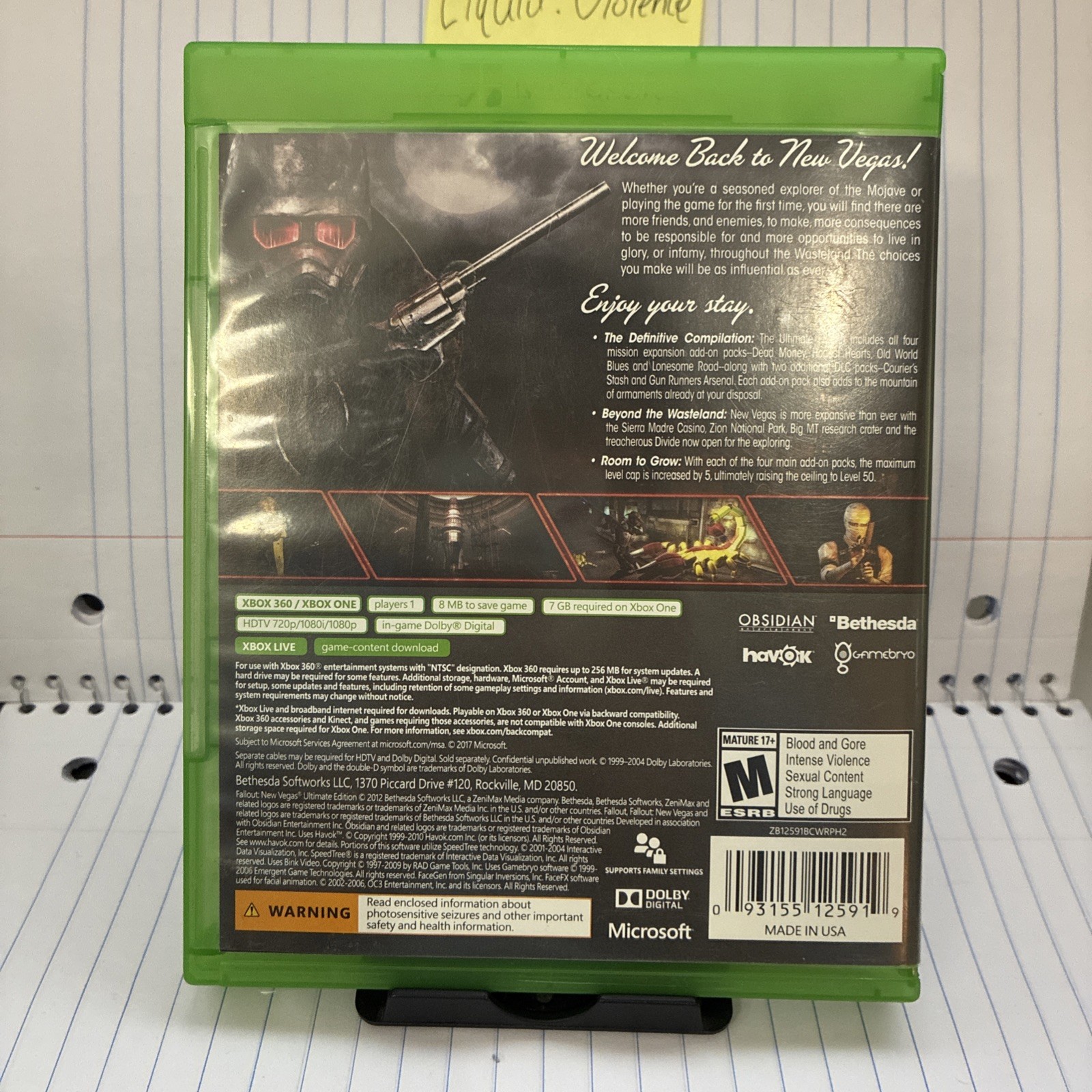 Fallout: New Vegas – Ultimate Edition Xbox One 360, Xbox 360 (2012)