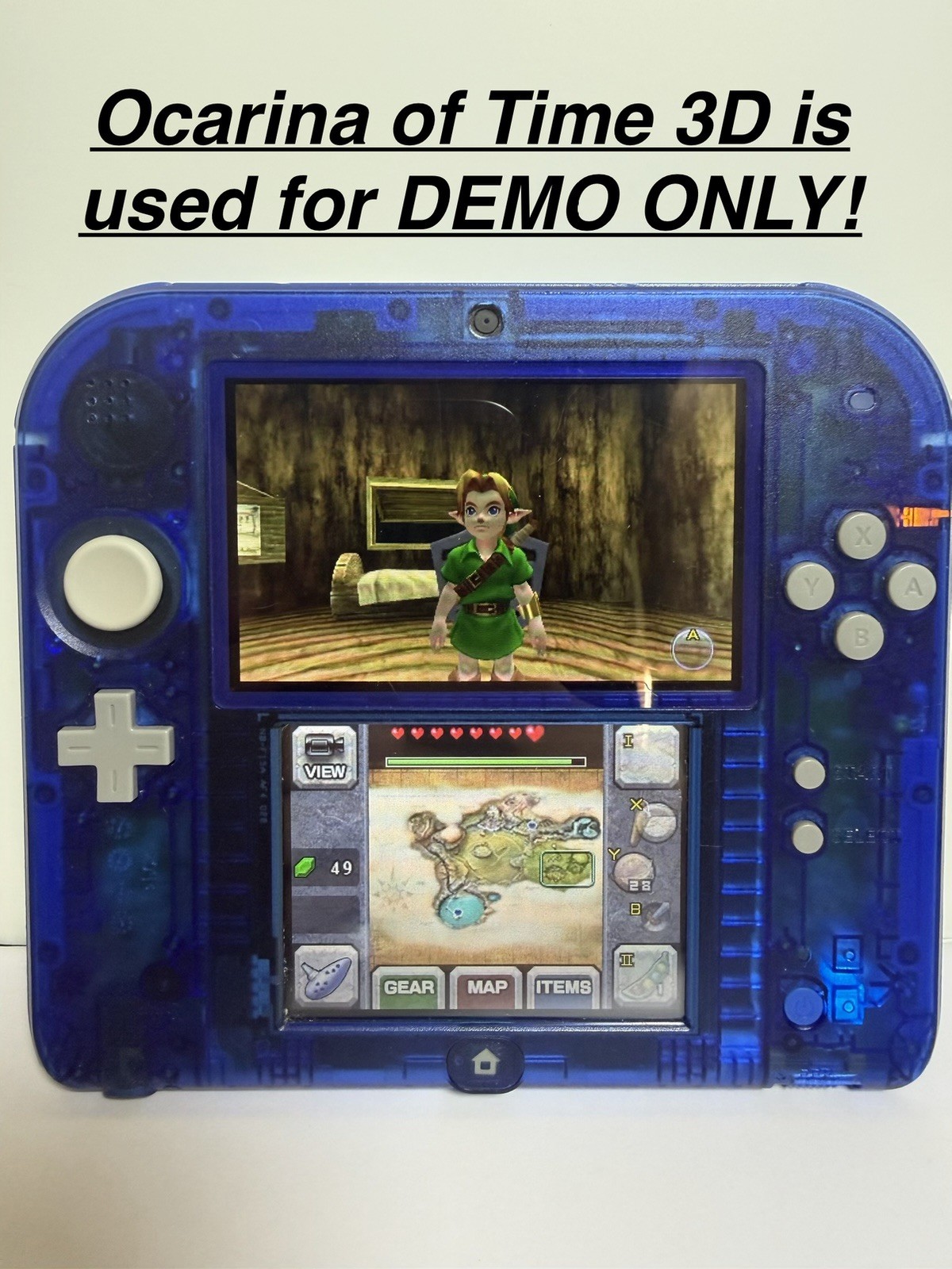 Crystal Blue Nintendo 2DS Handheld Console w/ Charger (2014 Toys R Us Exclusive)