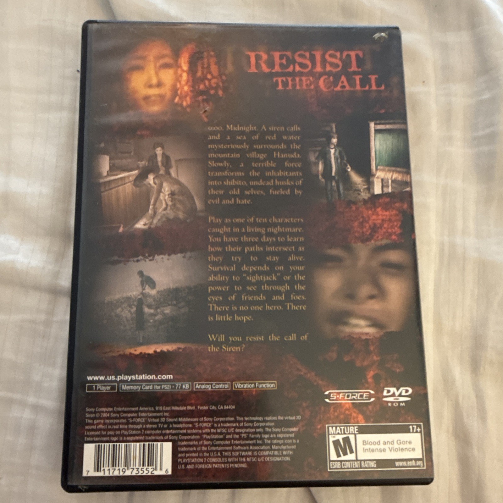 Siren Greatest Hits PS2 2004 Survival Horror M NTSC-U/C w/ Case + Manual