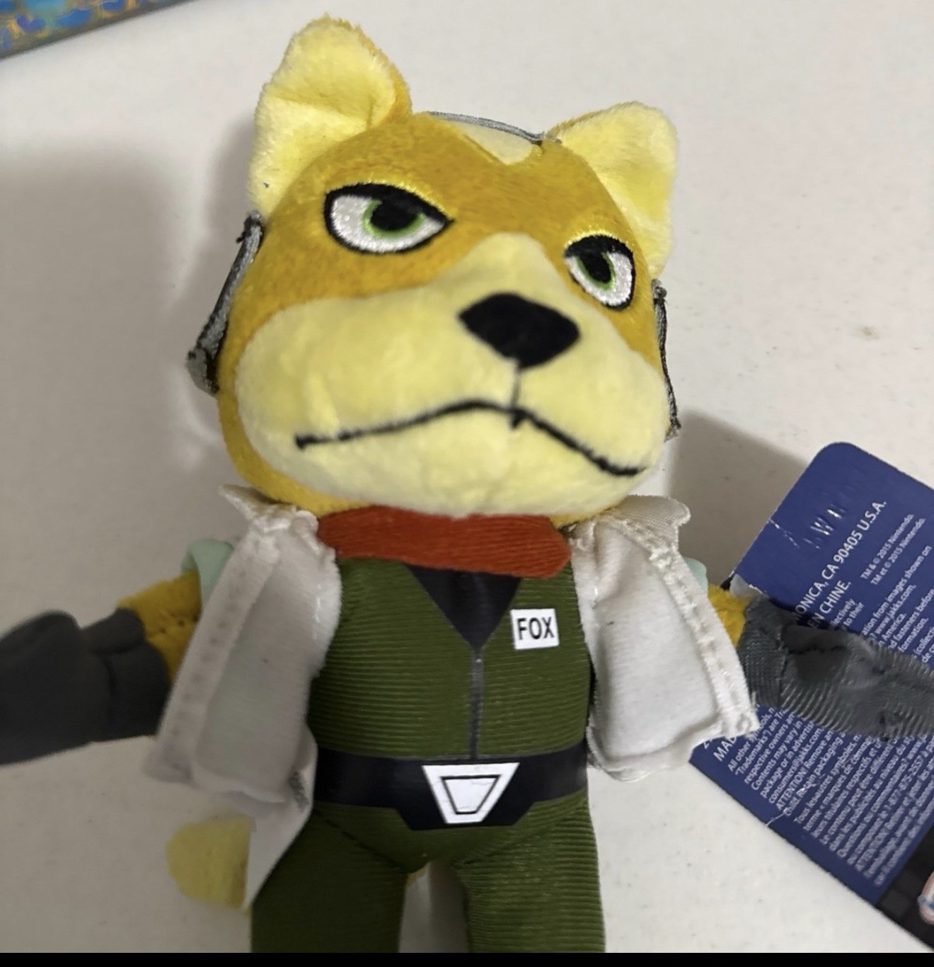 World of Nintendo Fox McCloud Star Fox Plush 8″ 2015 With Tag