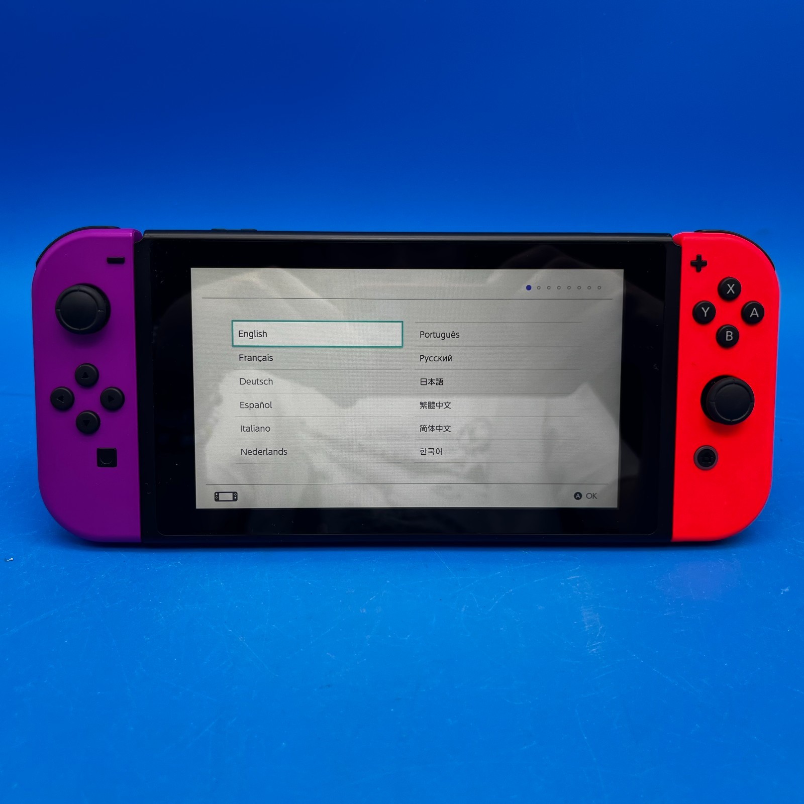 Nintendo HAC-001 32GB Switch Console – Black (Red/Purple Joy-Cons) w/ Accs
