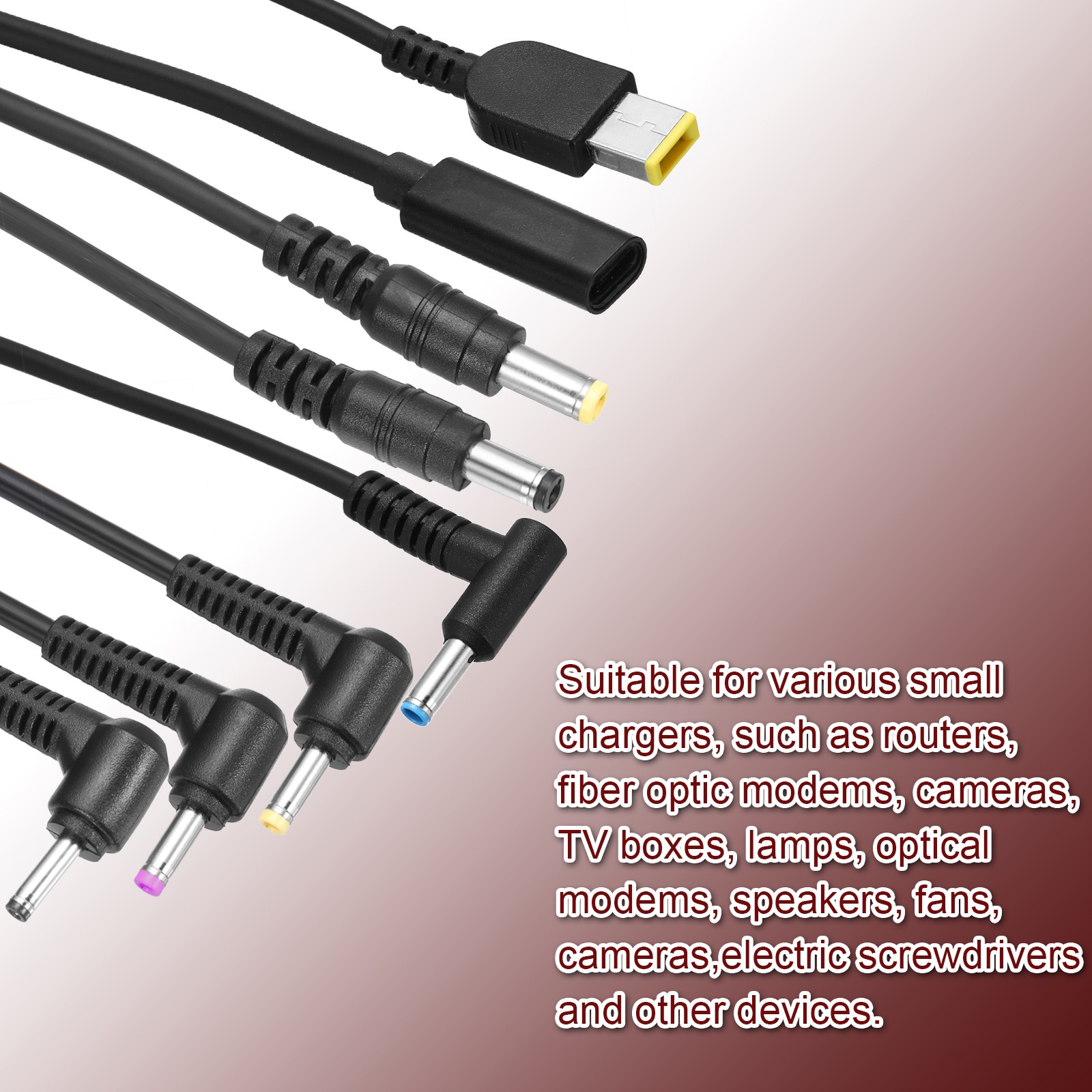 0.5FT USB C to DC PD Power Fast Charging Cable, 7.9mmx5.5mm 65W/18V-20V(Black)