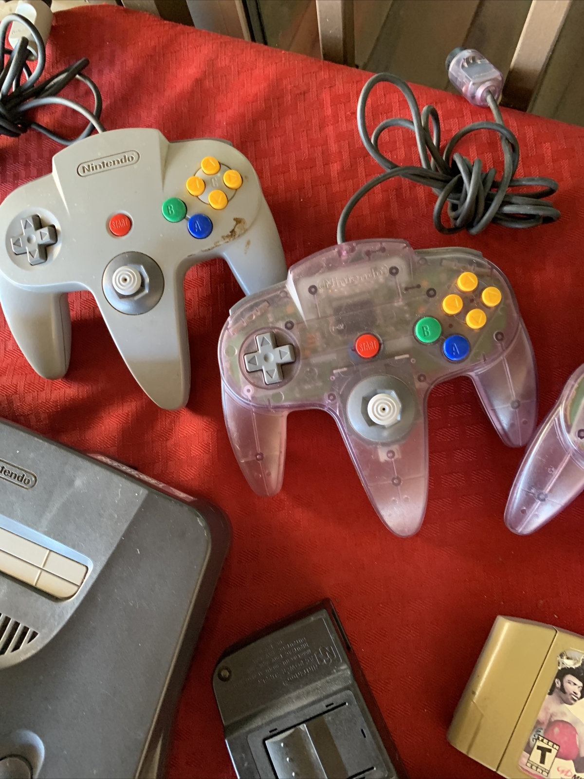 N64 Nintendo 64 Console 4 CONTROLLERS + Cords + Games