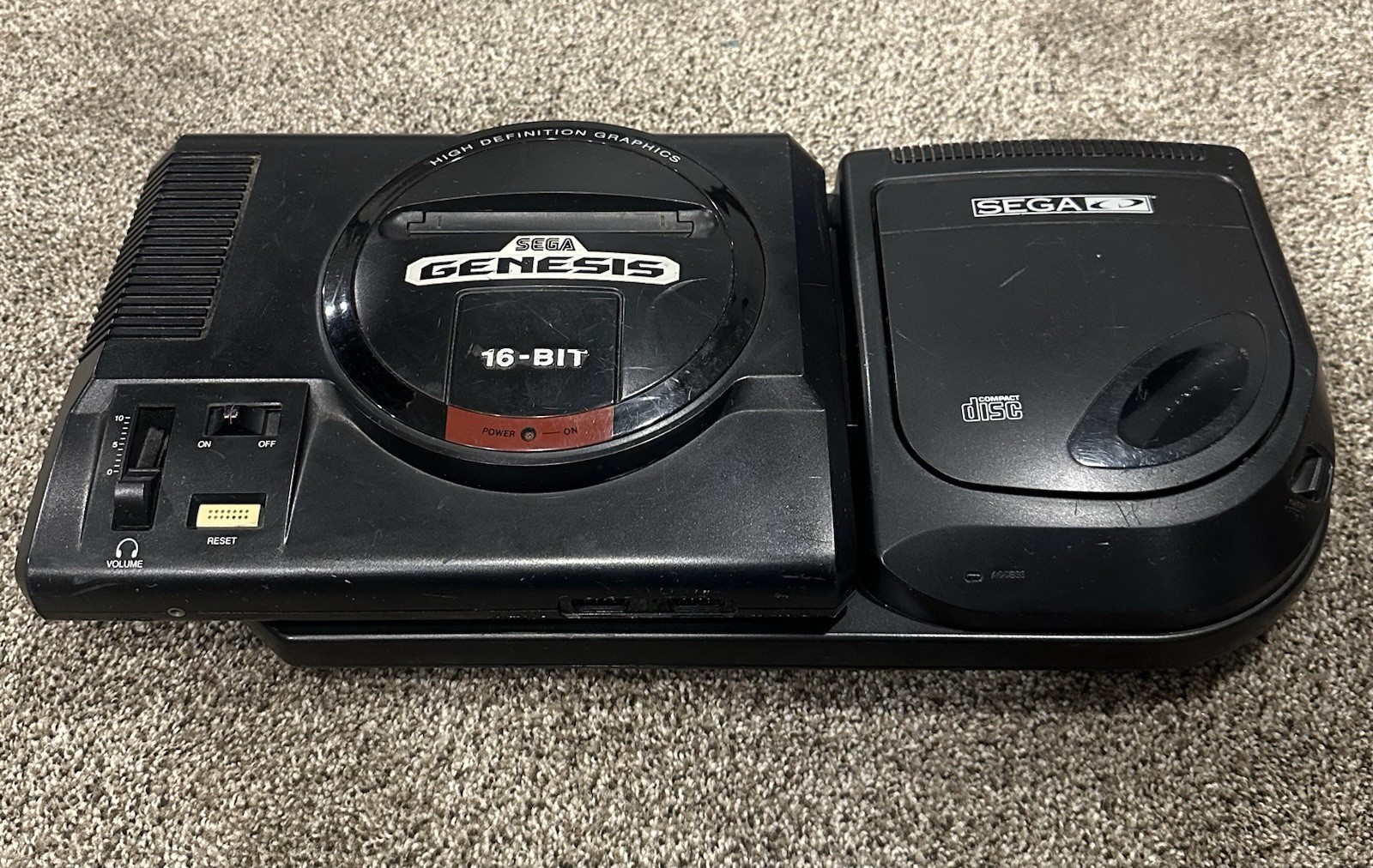 SEGA CD model 2 with SEGA Genesis 16-Bit Home Console