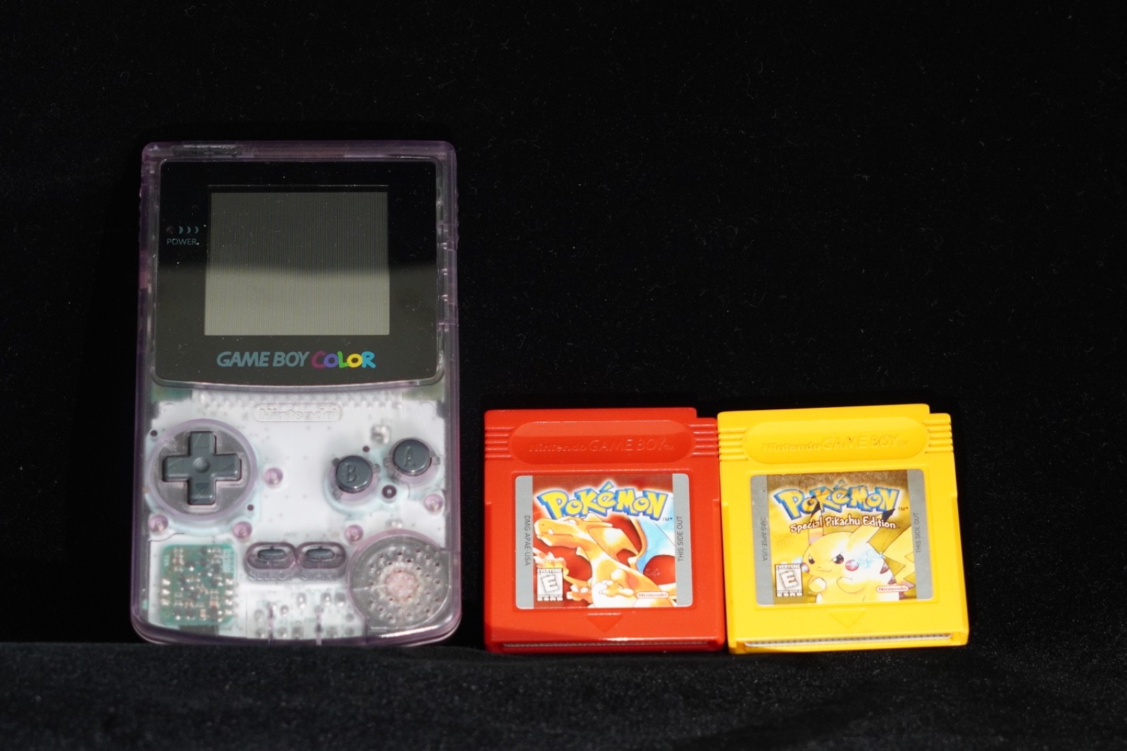 Game Boy Color Atomic Purple Pokemon Red & Yellow Bundle