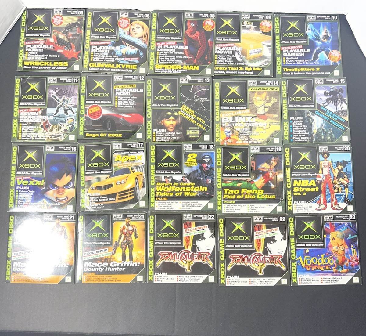 Lot Of 38 Official Xbox Magazine Demo Game Discs w/ Sleeve