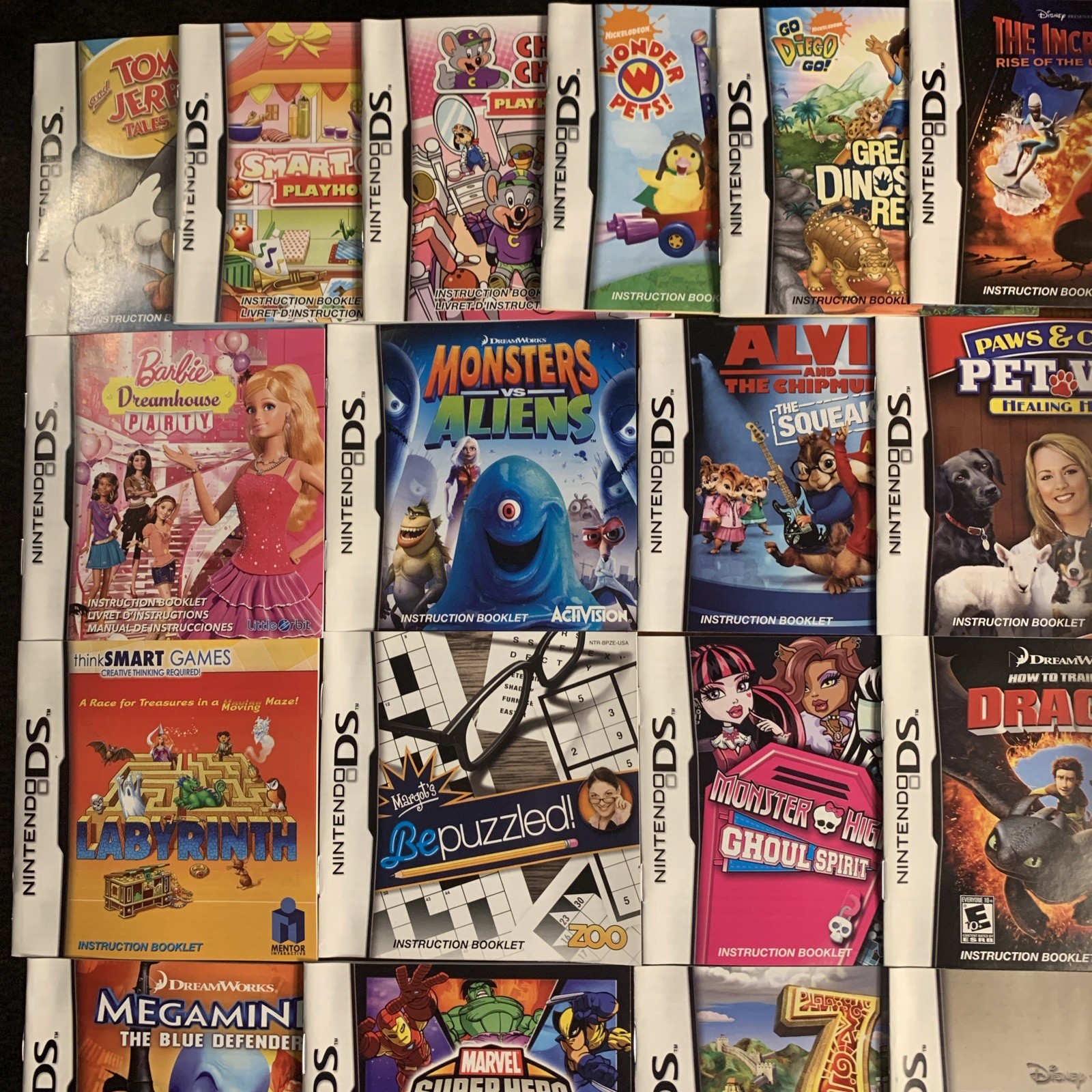 Bulk Lot of 26 / Nintendo DS / Manuals ONLY / ***No Games / Instruction Booklets