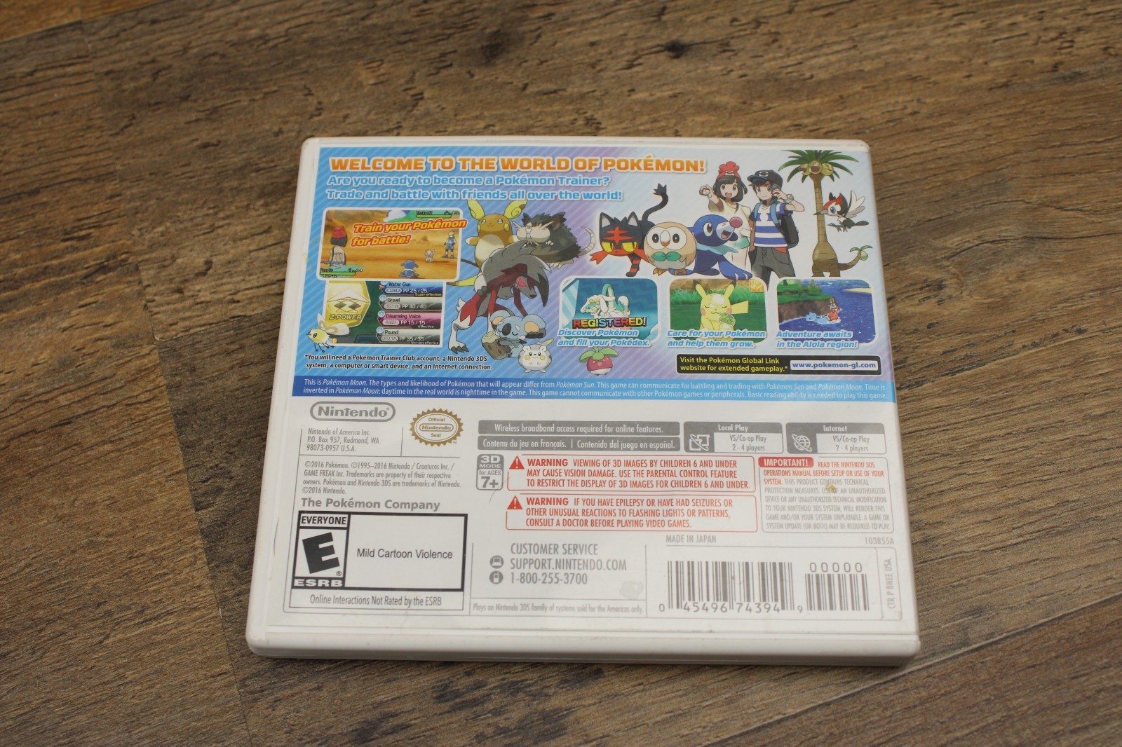 Pokemon Ultra Moon Nintendo 3DS Video Game CASE ONLY NO GAME