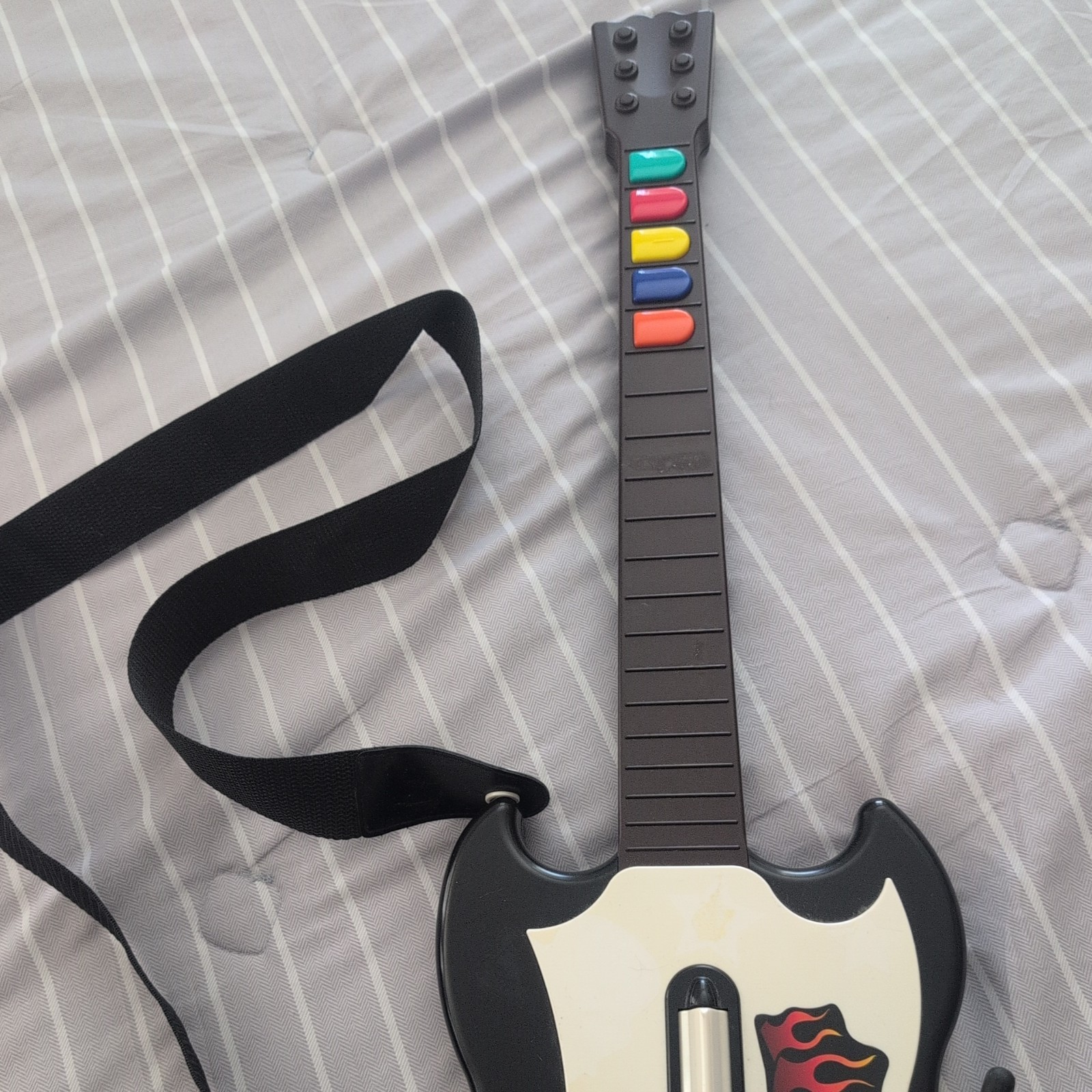 RedOctane SG Wired Controller Black PS2 Guitar Hero Controller & Game TESTED