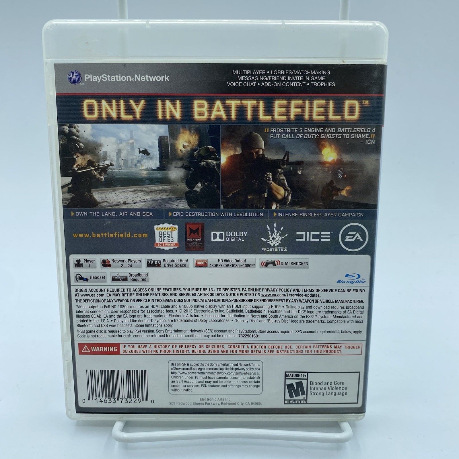 Battlefield 4 – PlayStation 3 PS3 – Action / Adventure Tested Used FREE SHIPPING