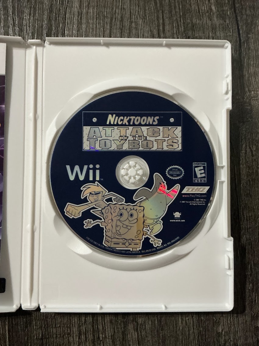 Nicktoons: Attack of the Toybots (Nintendo Wii, 2007) Complete In Box Tested!
