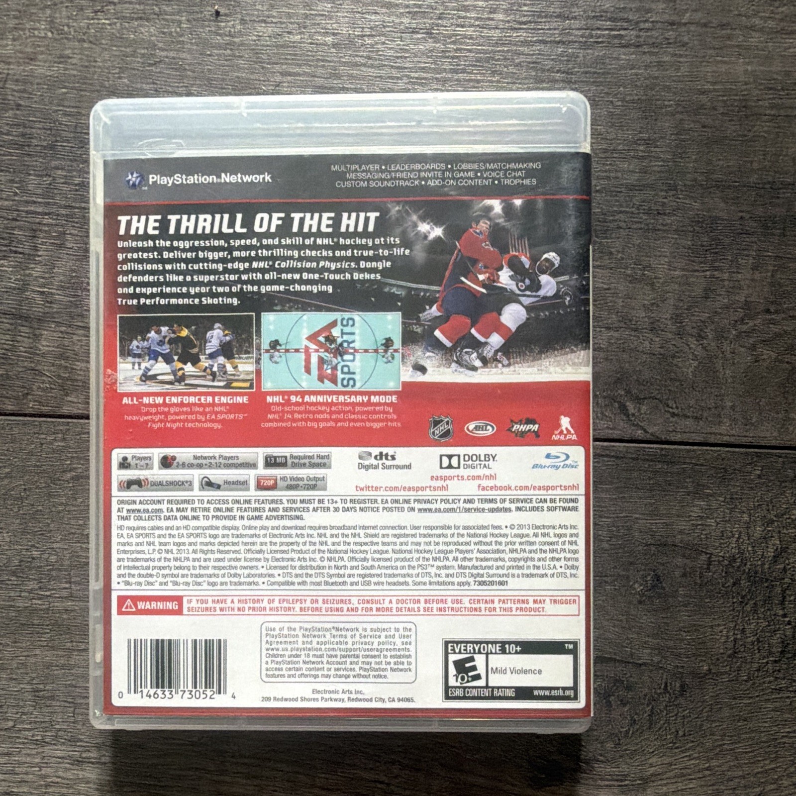 EA SPORTS NHL 14 Sony PlayStation 3 PS3 E10+ NTSC-U/C Manual Included