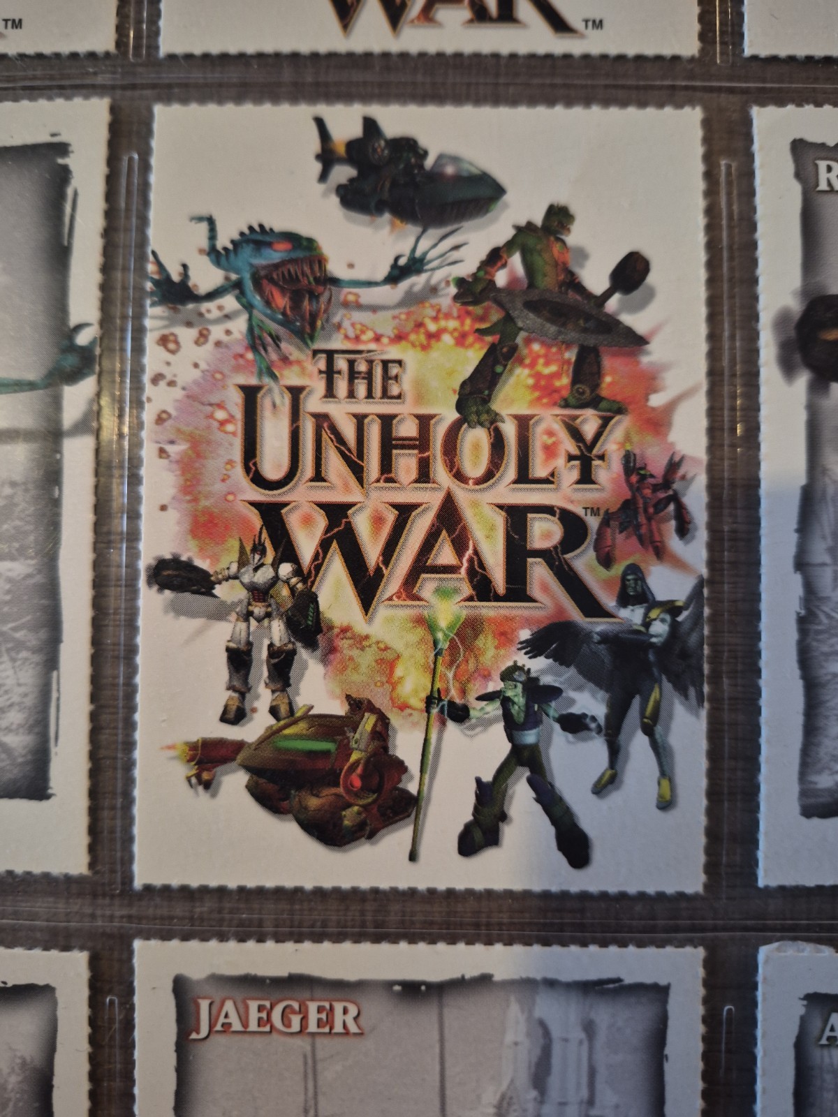 Vintage The Unholy War PlayStation 1 One character card sheet Crystal Dynamics