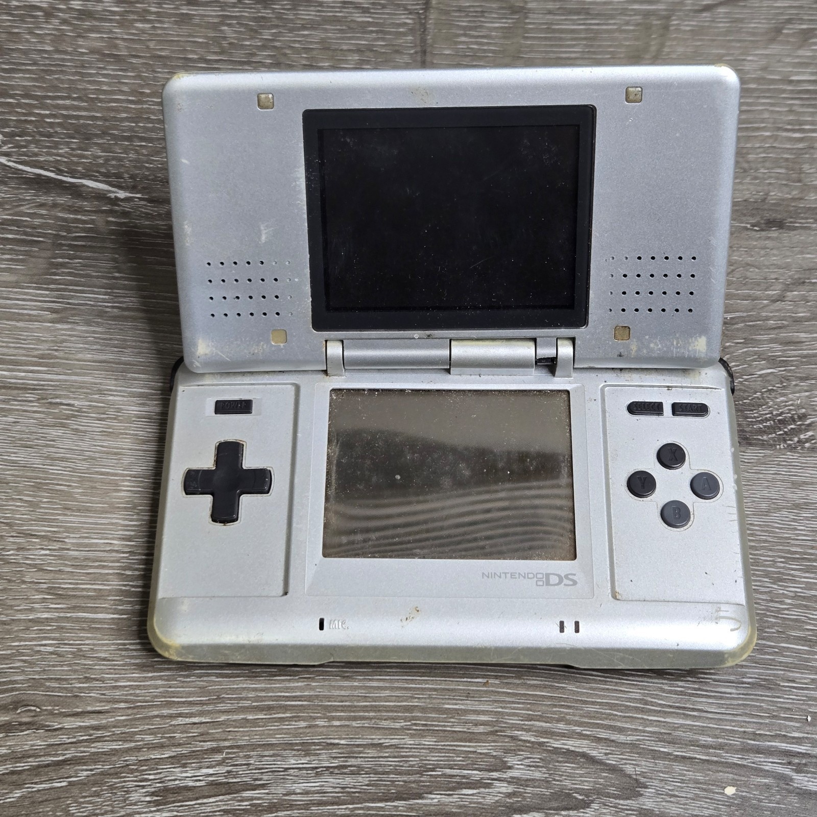 Nintendo DS NTR-001 Original Console Silver Tested Working Handheld No Charger
