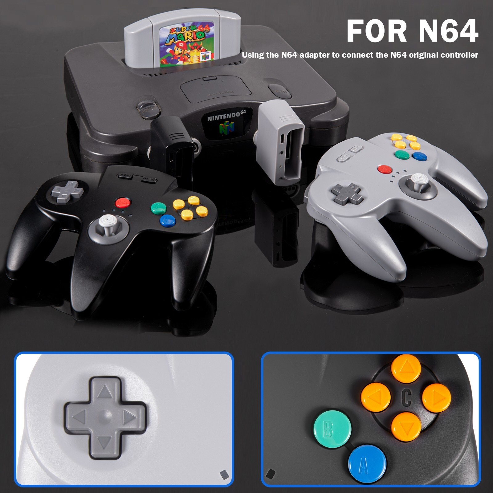 Wireless Controller Gamepad Pad Remote For Nintendo Switch N64 PC Windows Mac