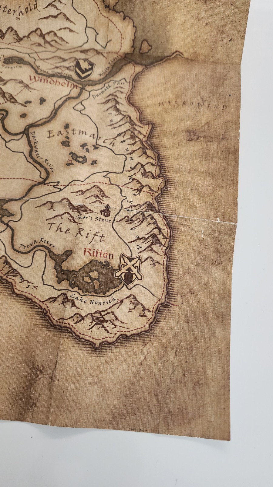 2011 The Elder Scrolls V: Province of Skyrim Canvas Poster Map Only Sz 21″ x 16″