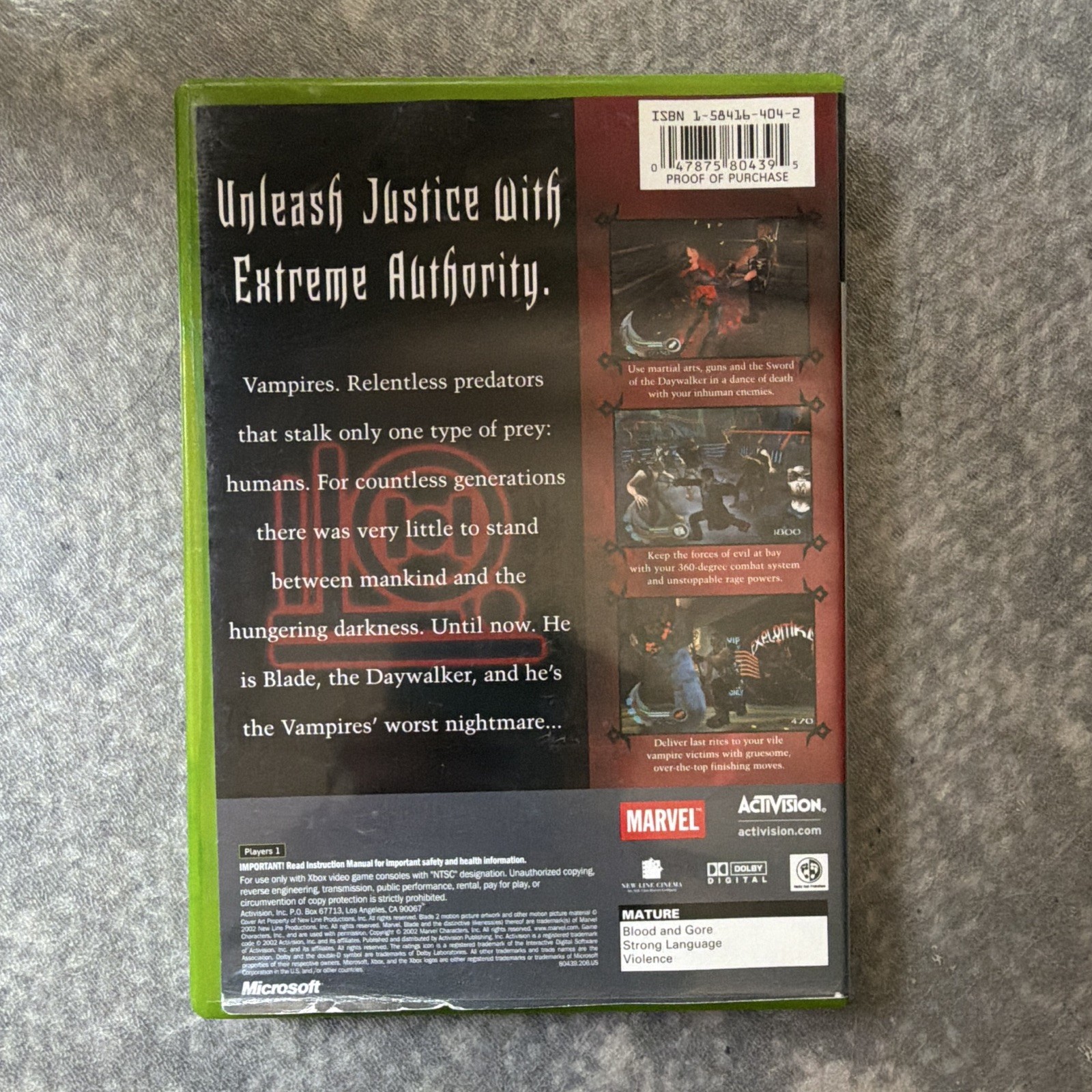 Blade II Microsoft Xbox 2002 Complete