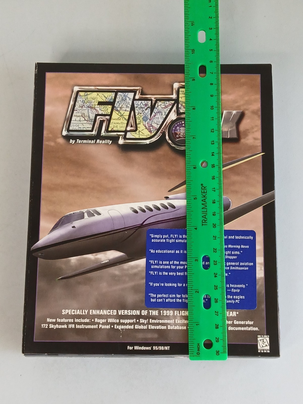 FLY!2K Terminal Reality 2000 Flight Simulation PC Game CD-ROM ~ Sealed Big Box