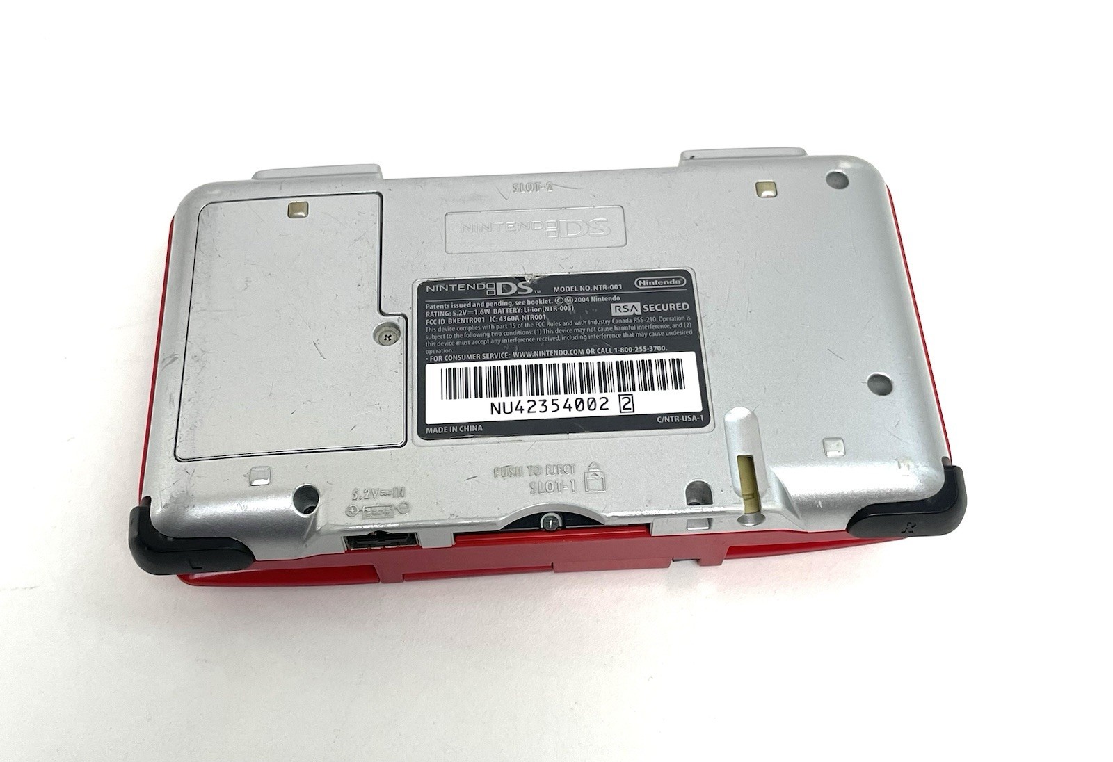 Nintendo DS Original NTR-001 Console with Charger *BROKEN HINGE*