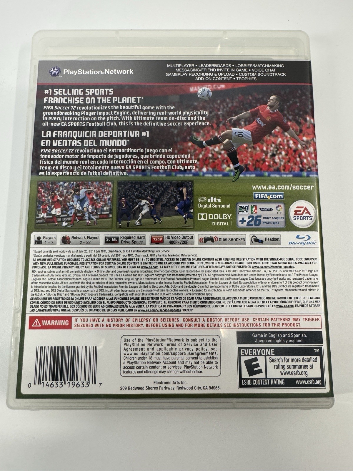 FIFA Soccer 12 PS3 Complete CIB Tested Working PlayStation 3 EA Sports